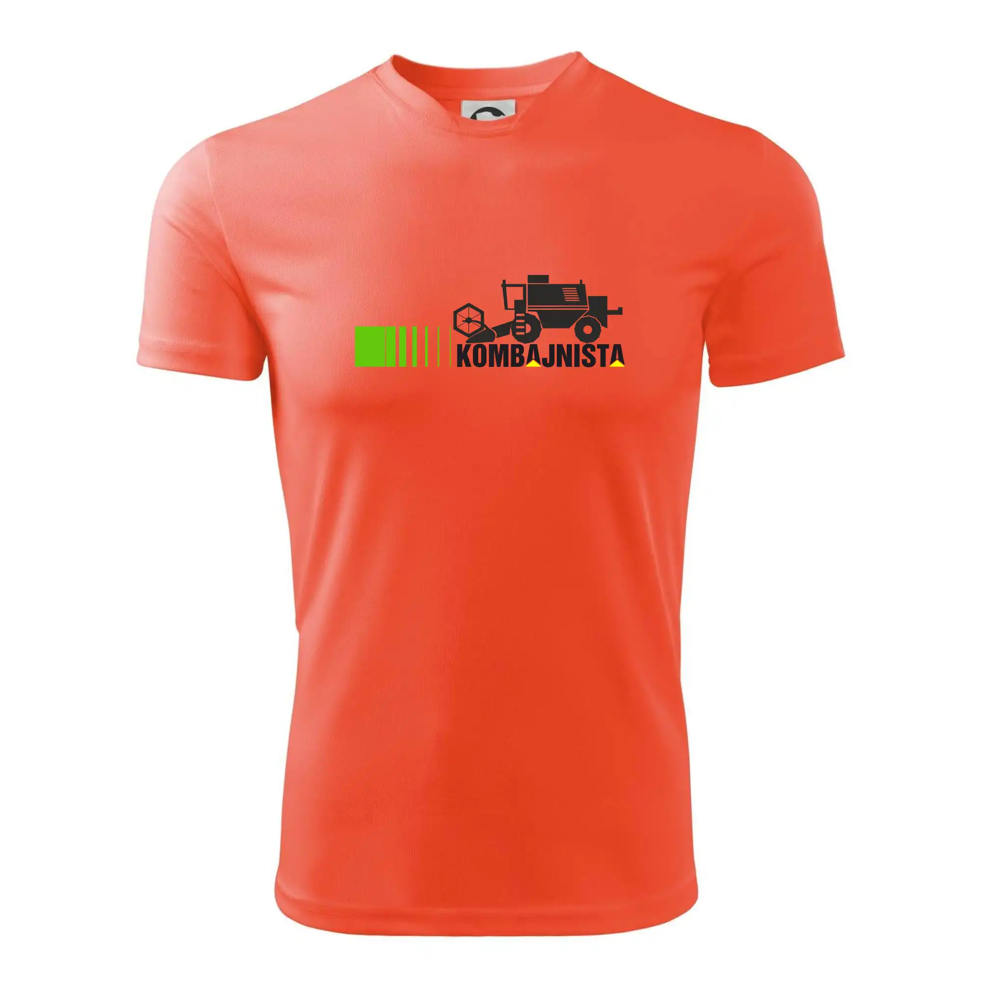 Kombajnista zelená a žlutá