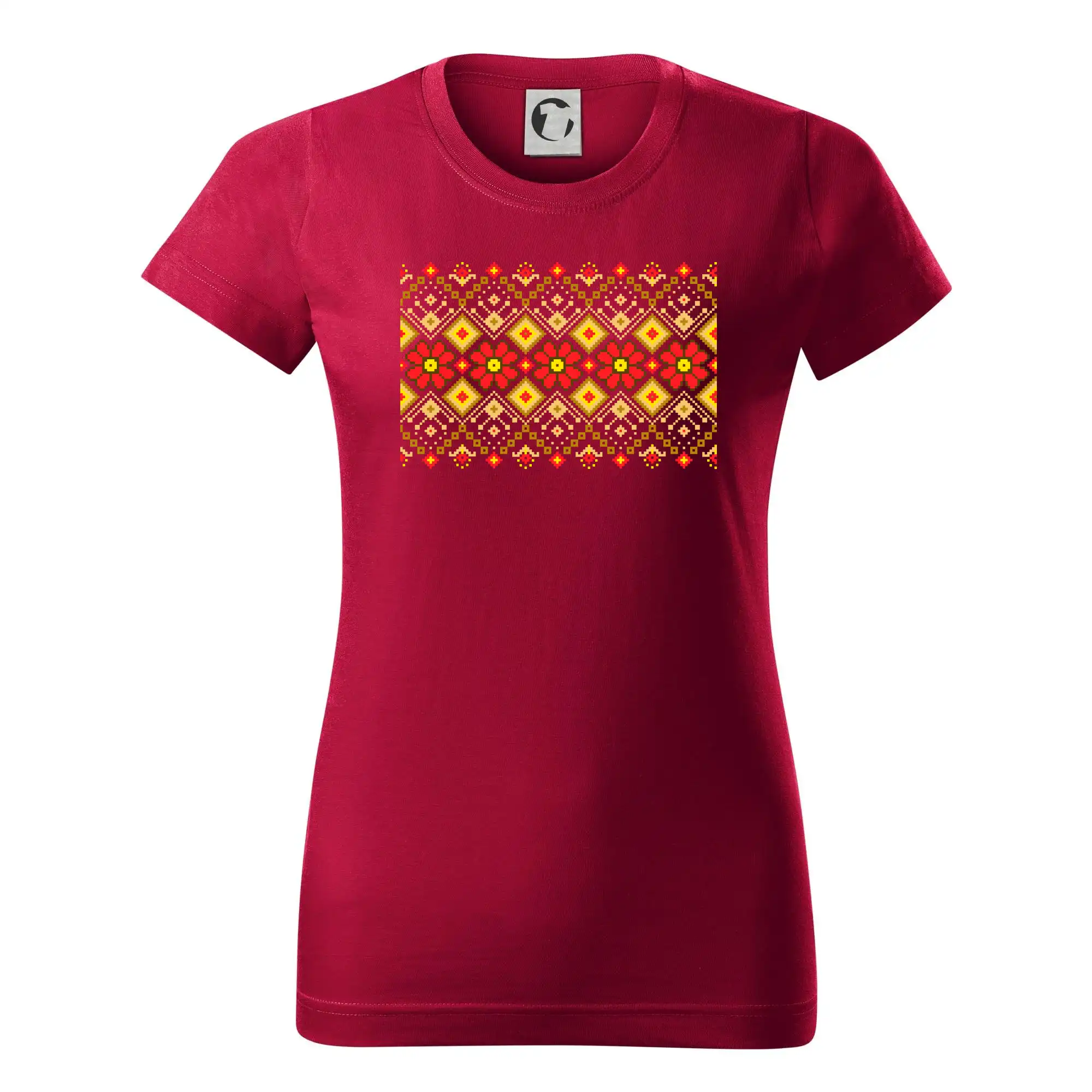 Ukrajinský vzor  - Červené květiny