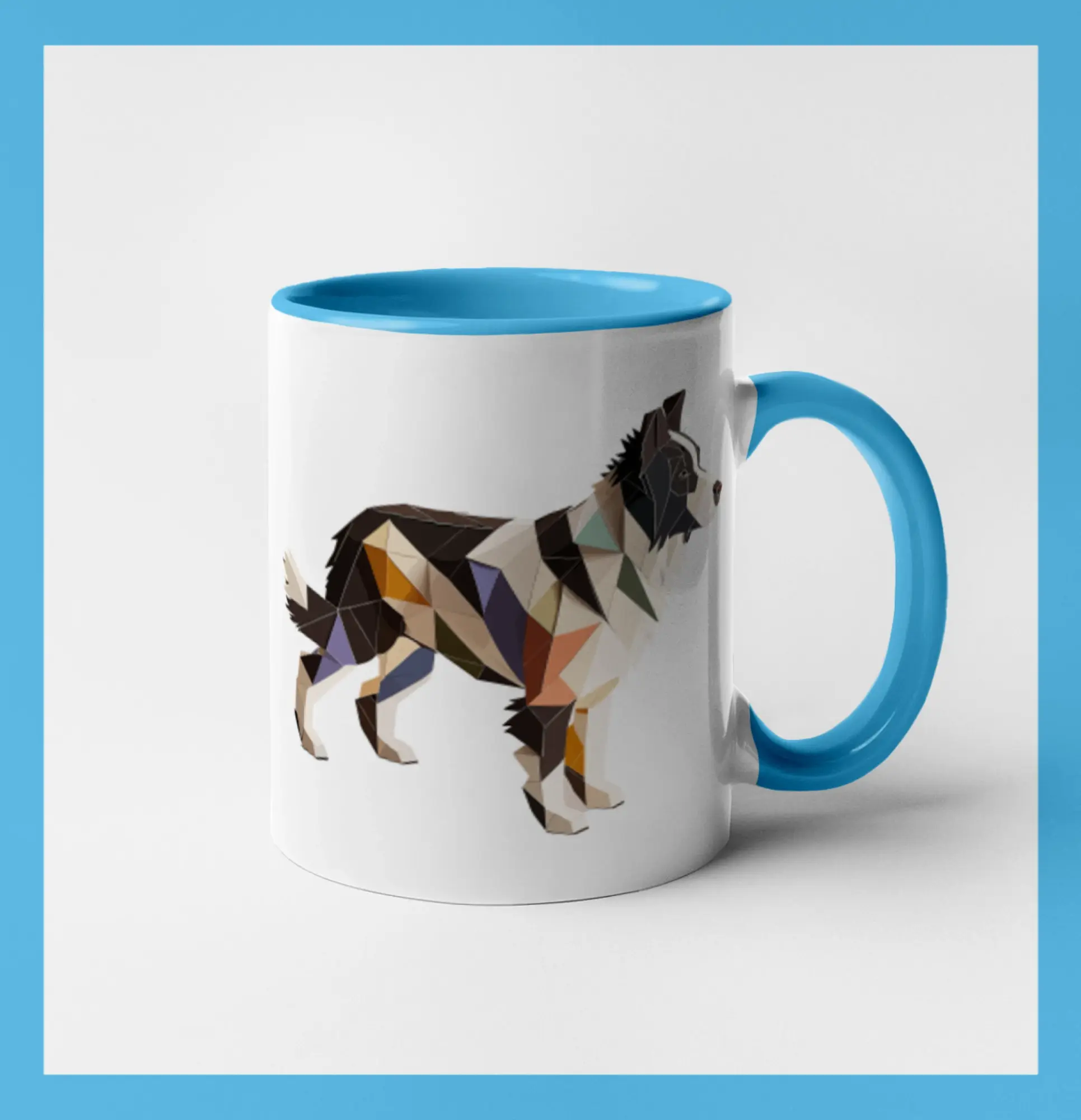 Border colie slepená z papíru