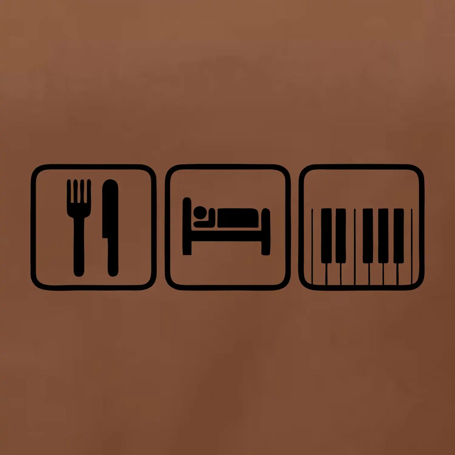 Eat sleep piano v řadě