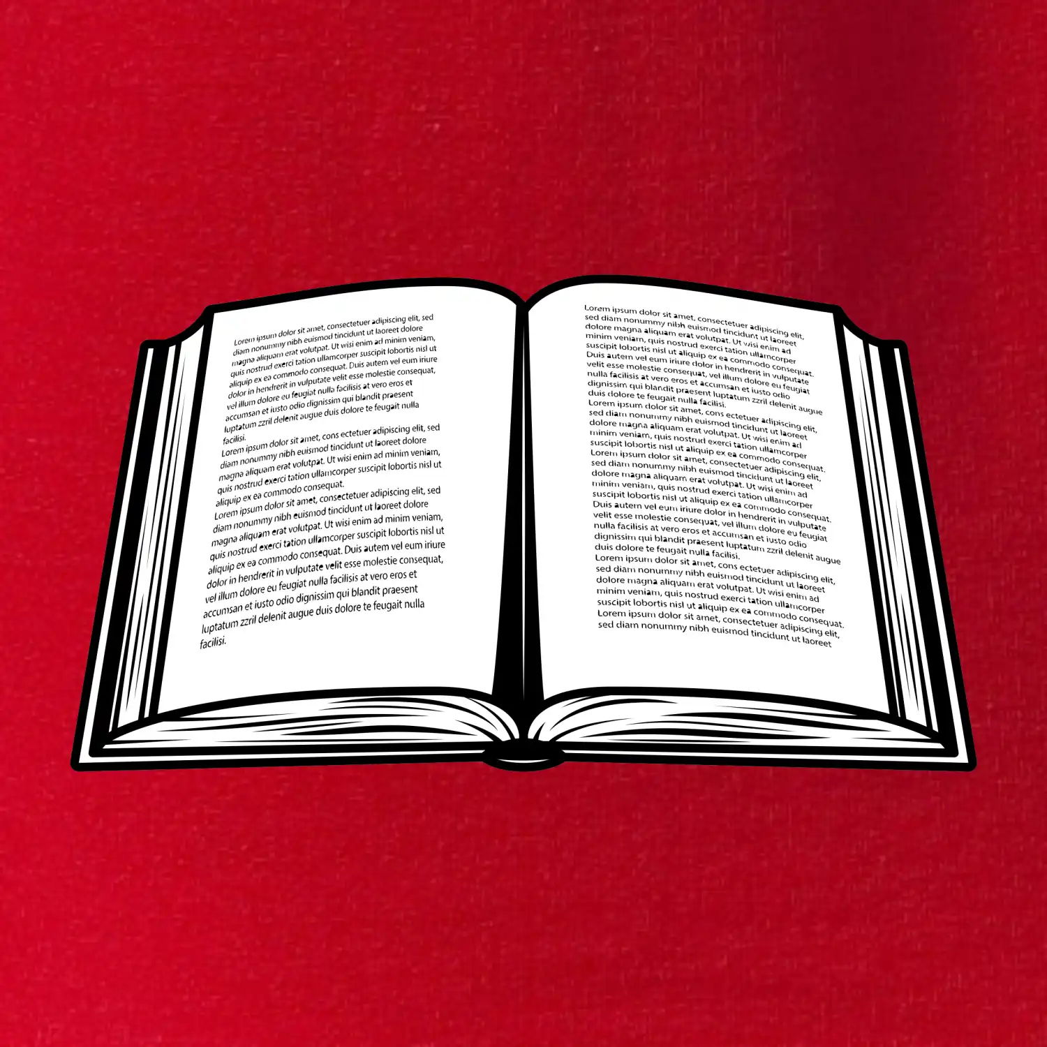 Kniha černobílá otevřená s textem