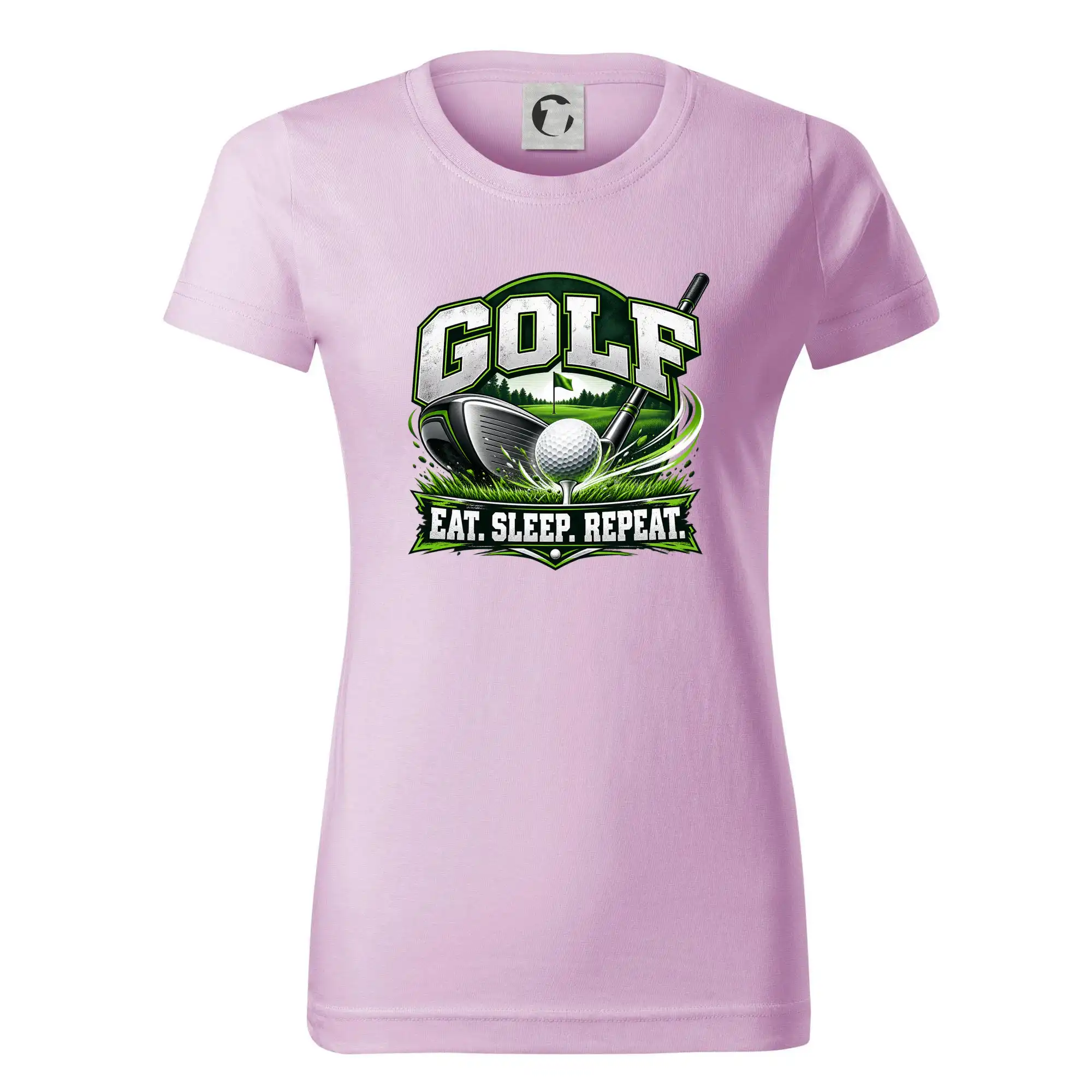 Golfová hůl s míčkem eat sleep repeat