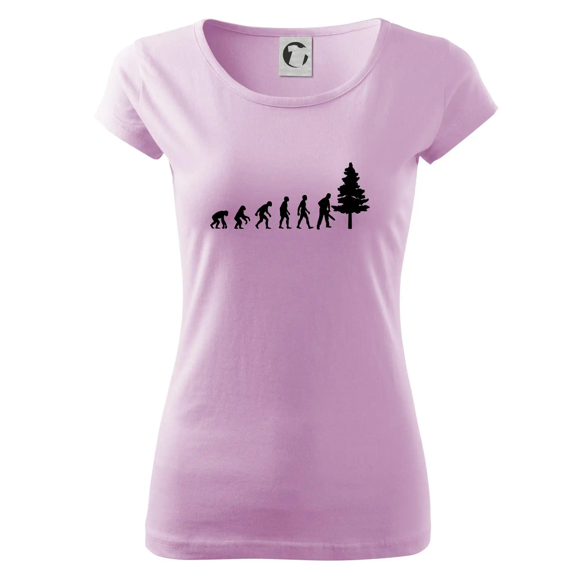 Evoluce dřevorubec - pila a strom