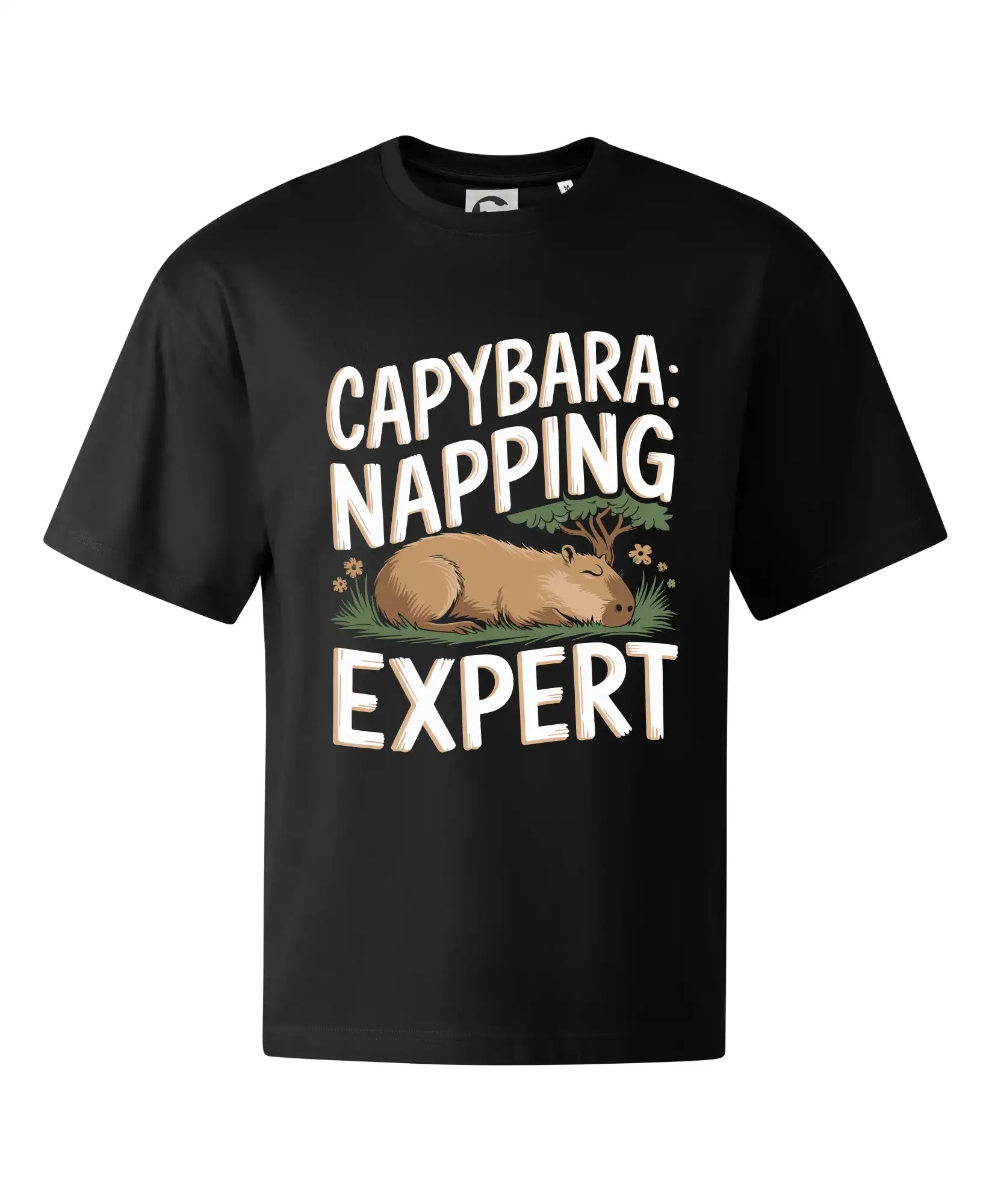 Tričká so zvieratami - Capybara Napping Expert - Stage unisex - OVERSIZE