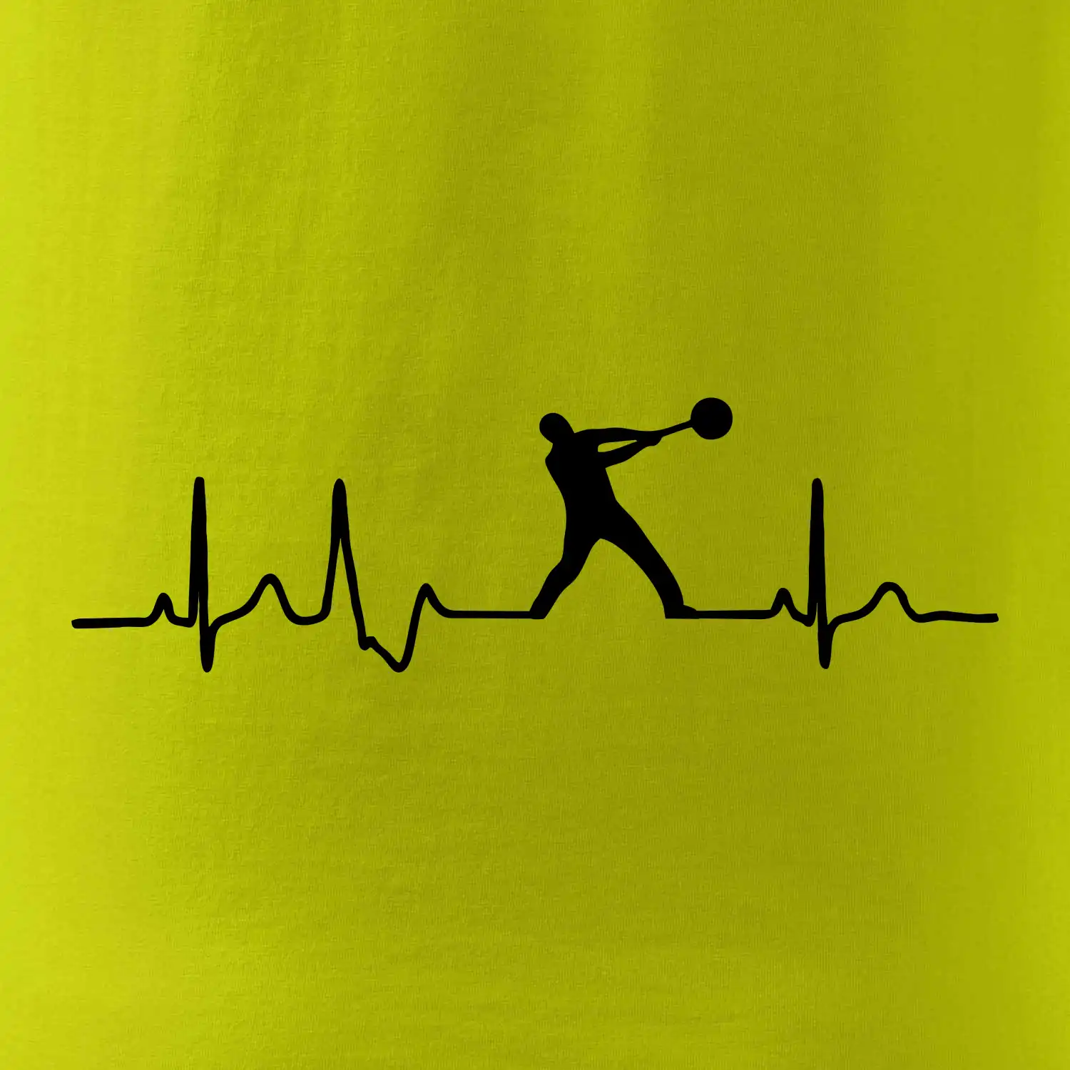 EKG hod kladivem muž