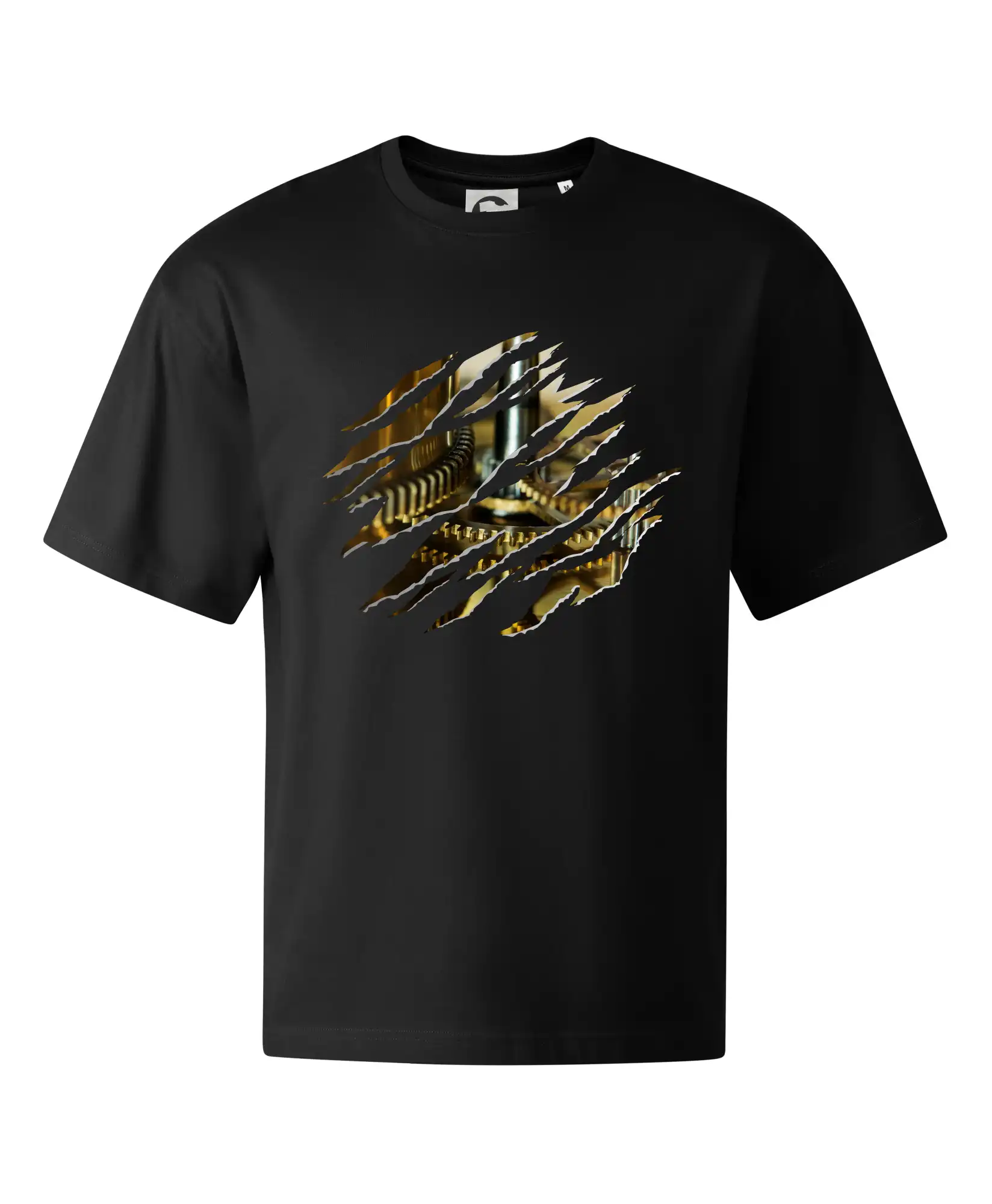 Grafické tričká - Roztrhnuté triko - hodinový strojček - Stage unisex - OVERSIZE