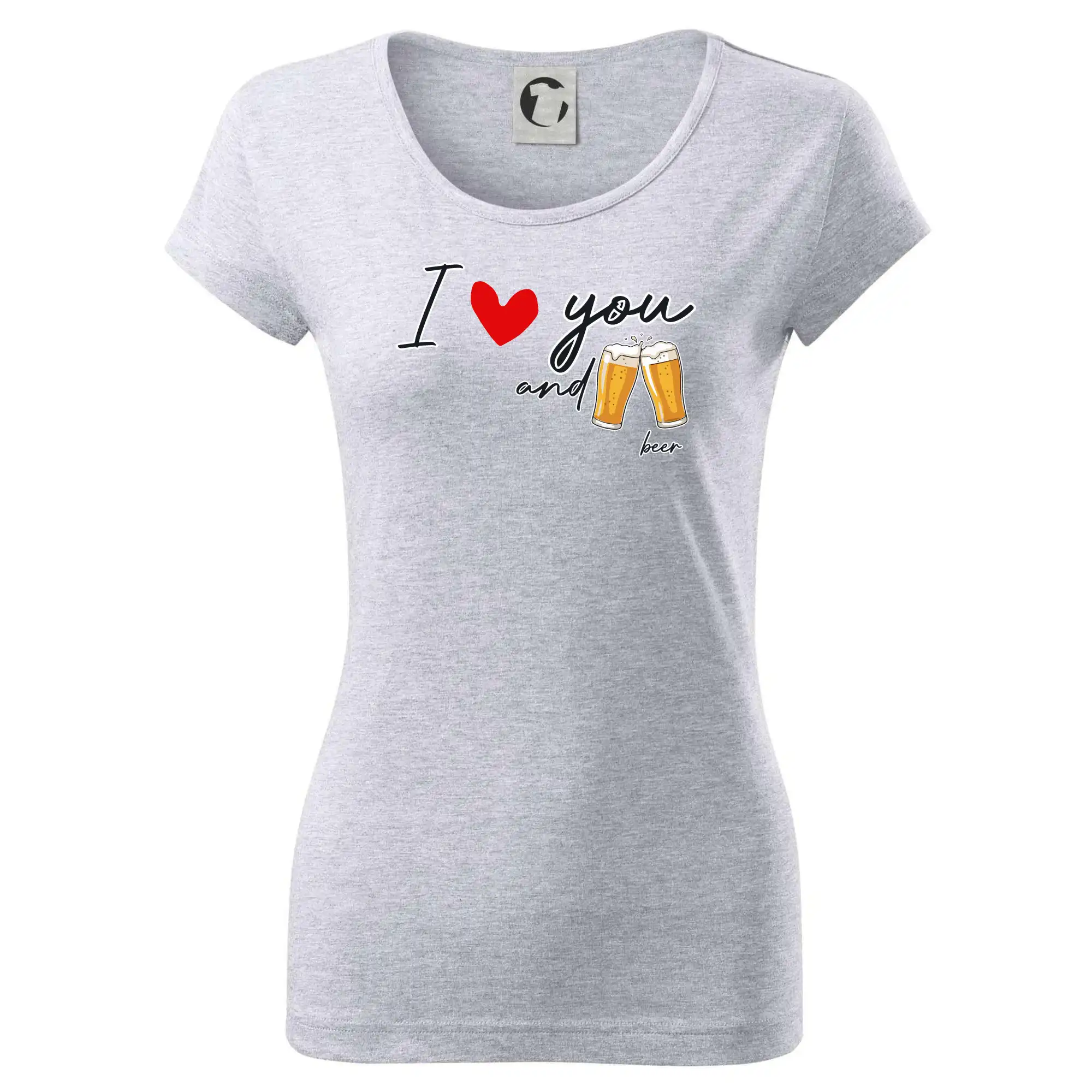Vtipná tričká pre pivárov - I love beer and beer - Dámske tričko Pure