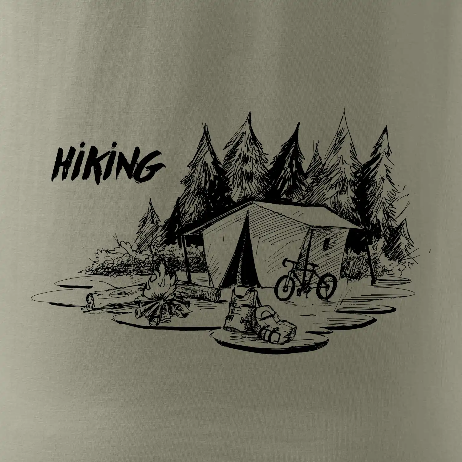 Hiking - obrázek kreslený
