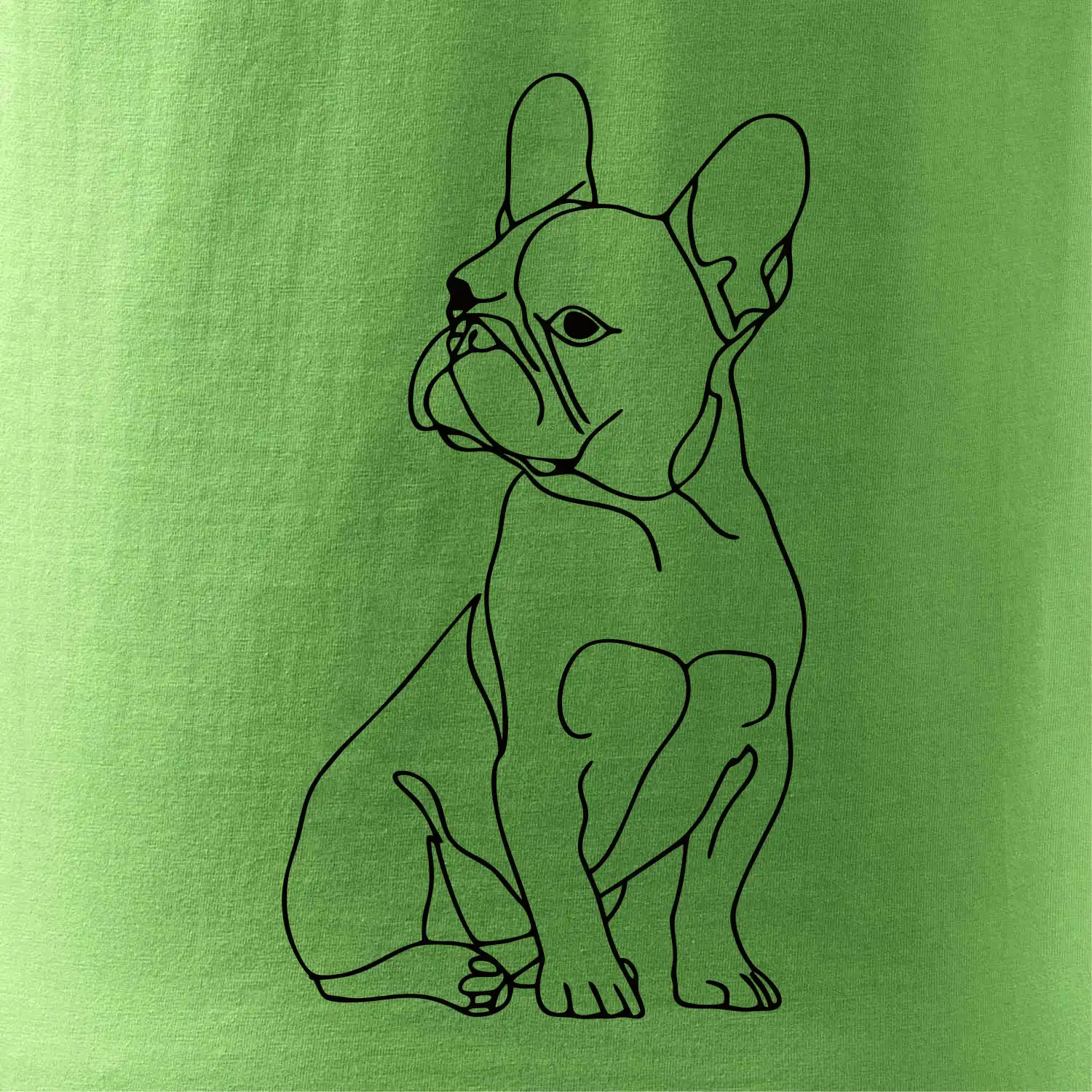 Francouzský buldoček černá kresba