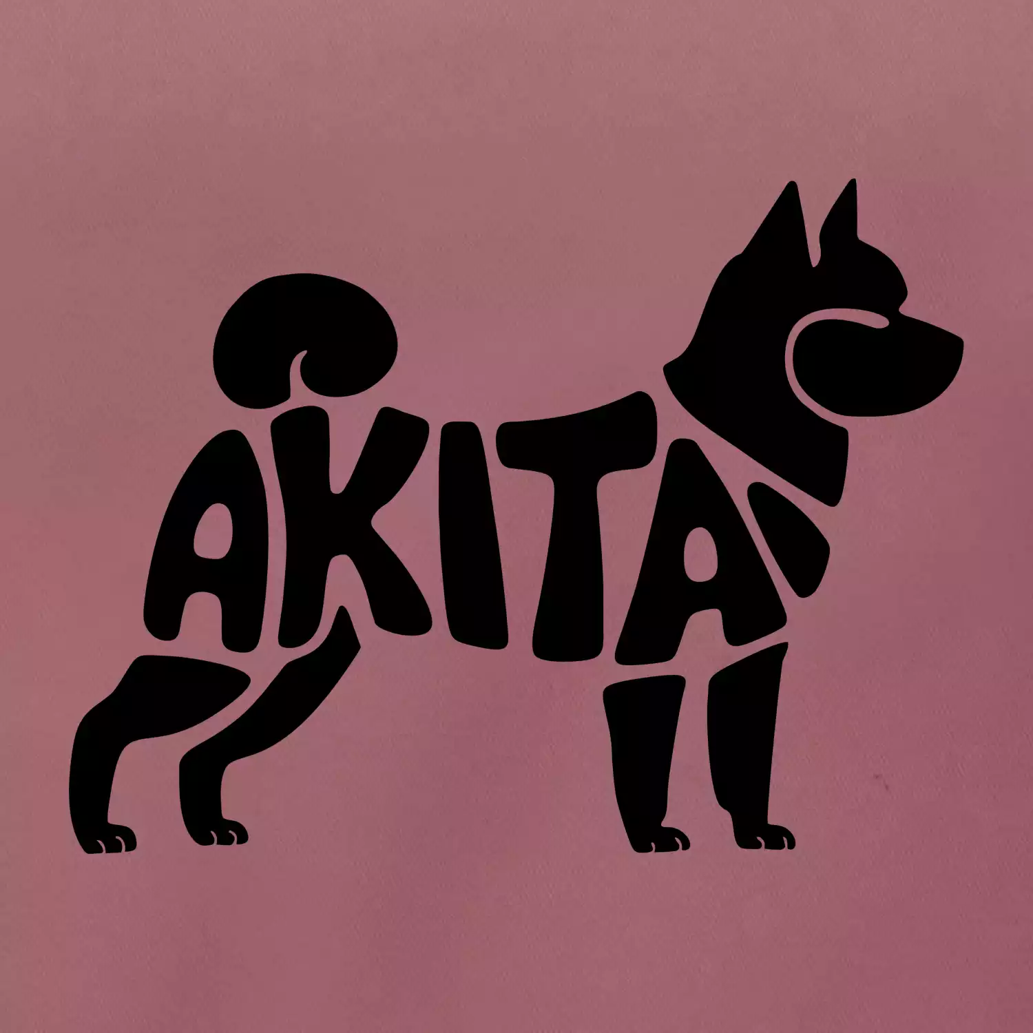 Akita Inu - Nápis v těle