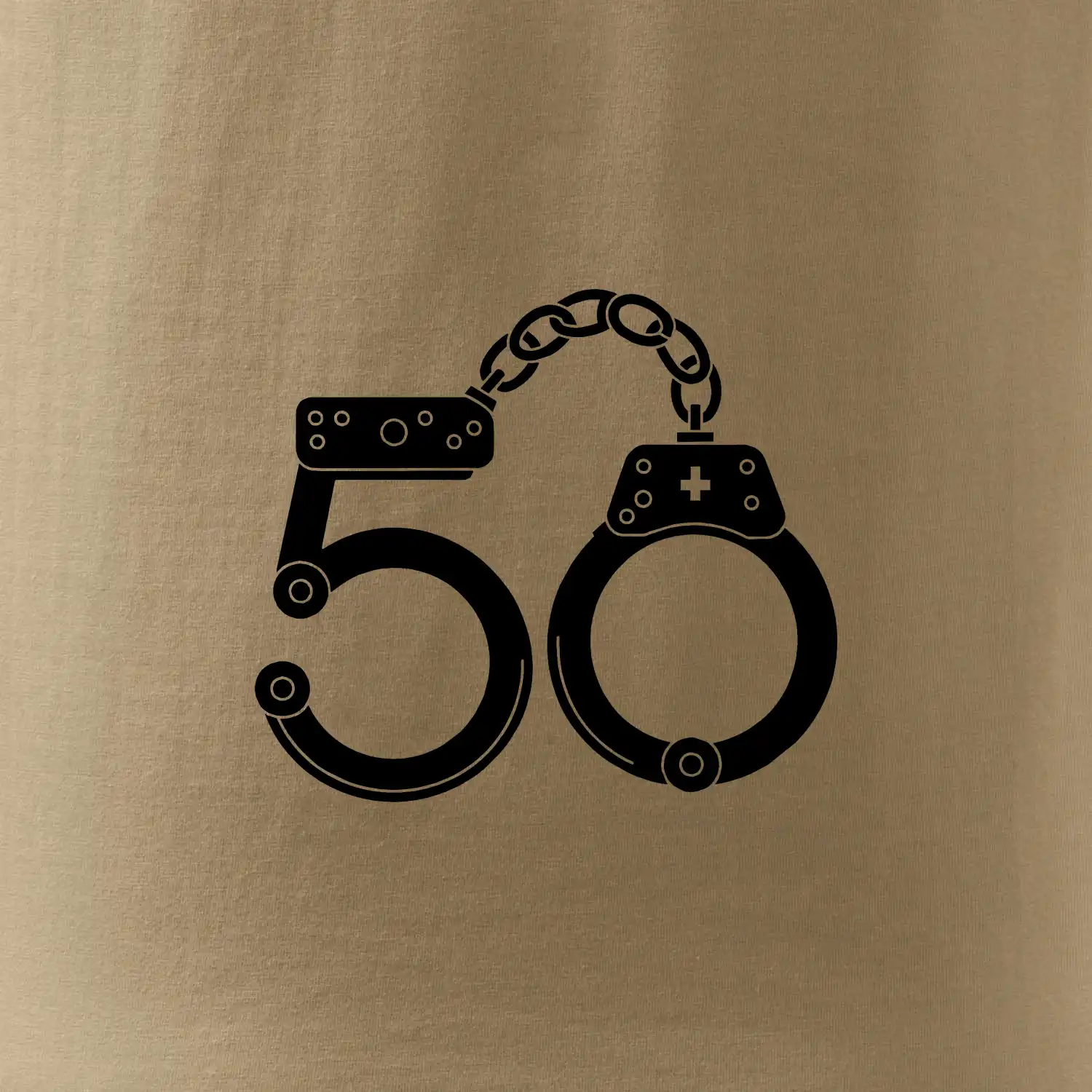 Narozeninové tričko pro policajta - pouta 50