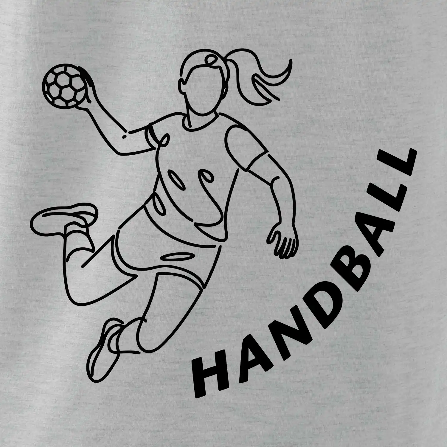 Handball nápis šikmo