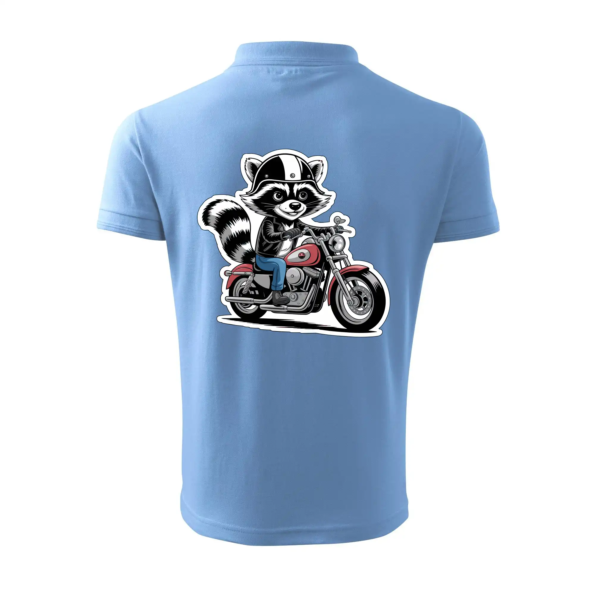 Mýval na motorce kreslený