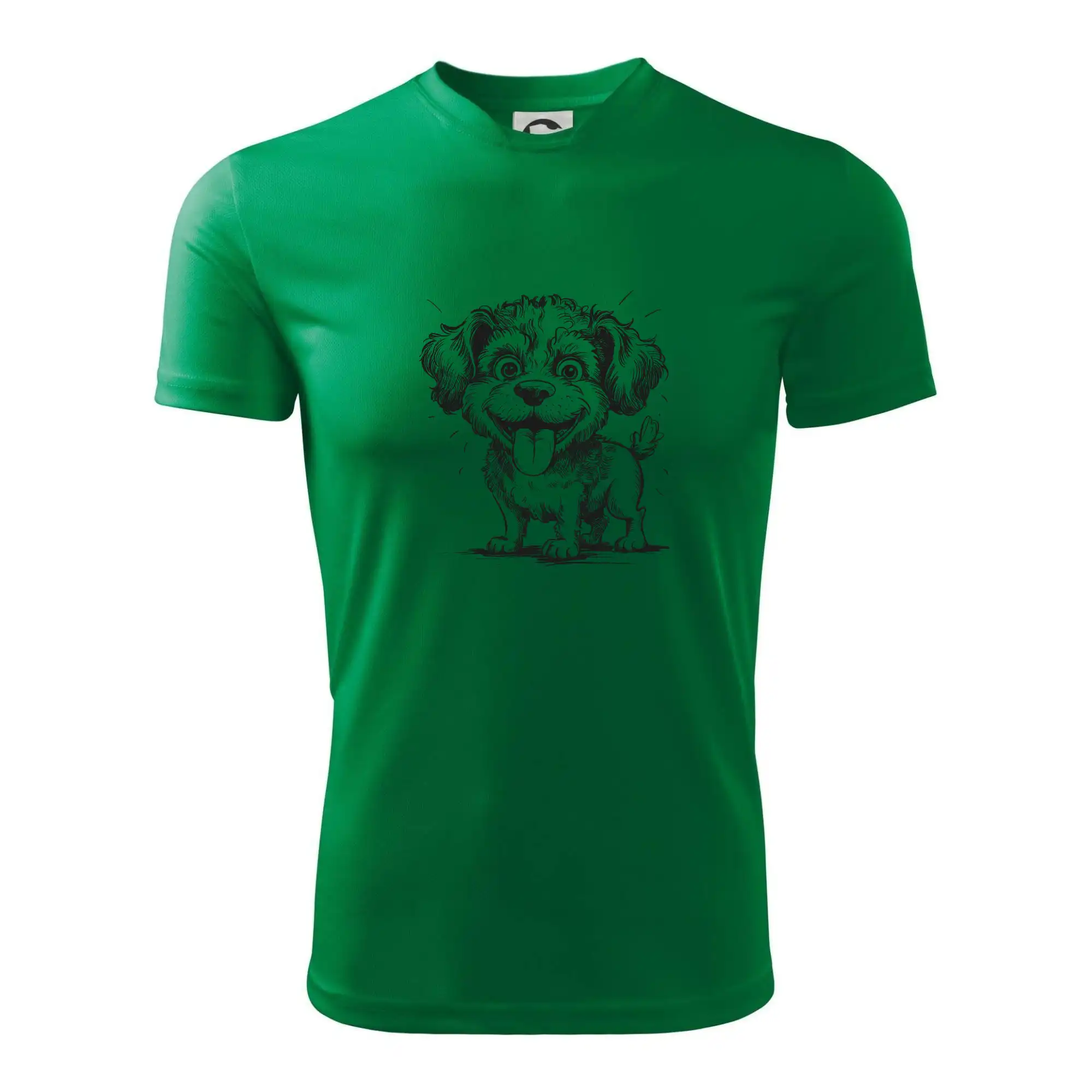 Lagotto romagnolo karikatura vypláznutý jazyk