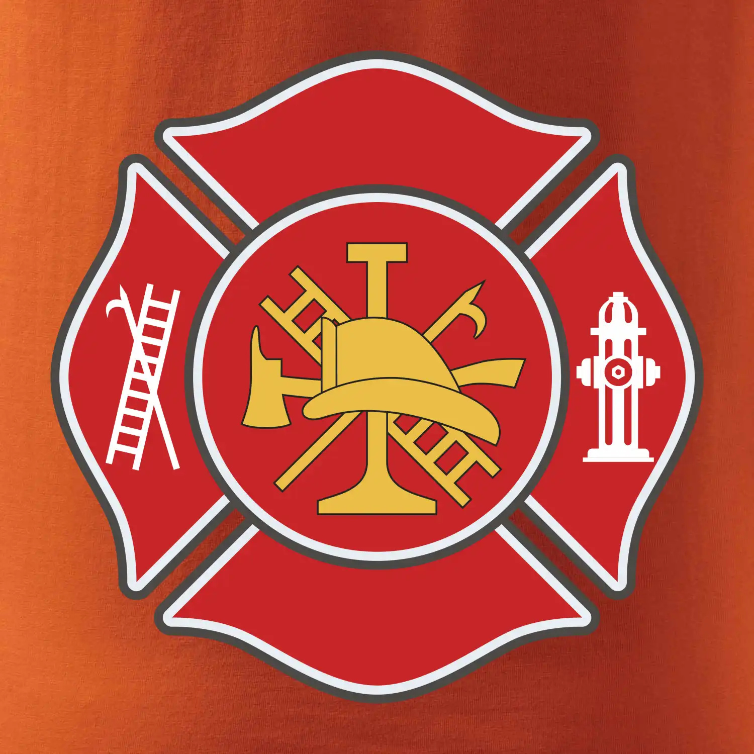 Fire department logo červené