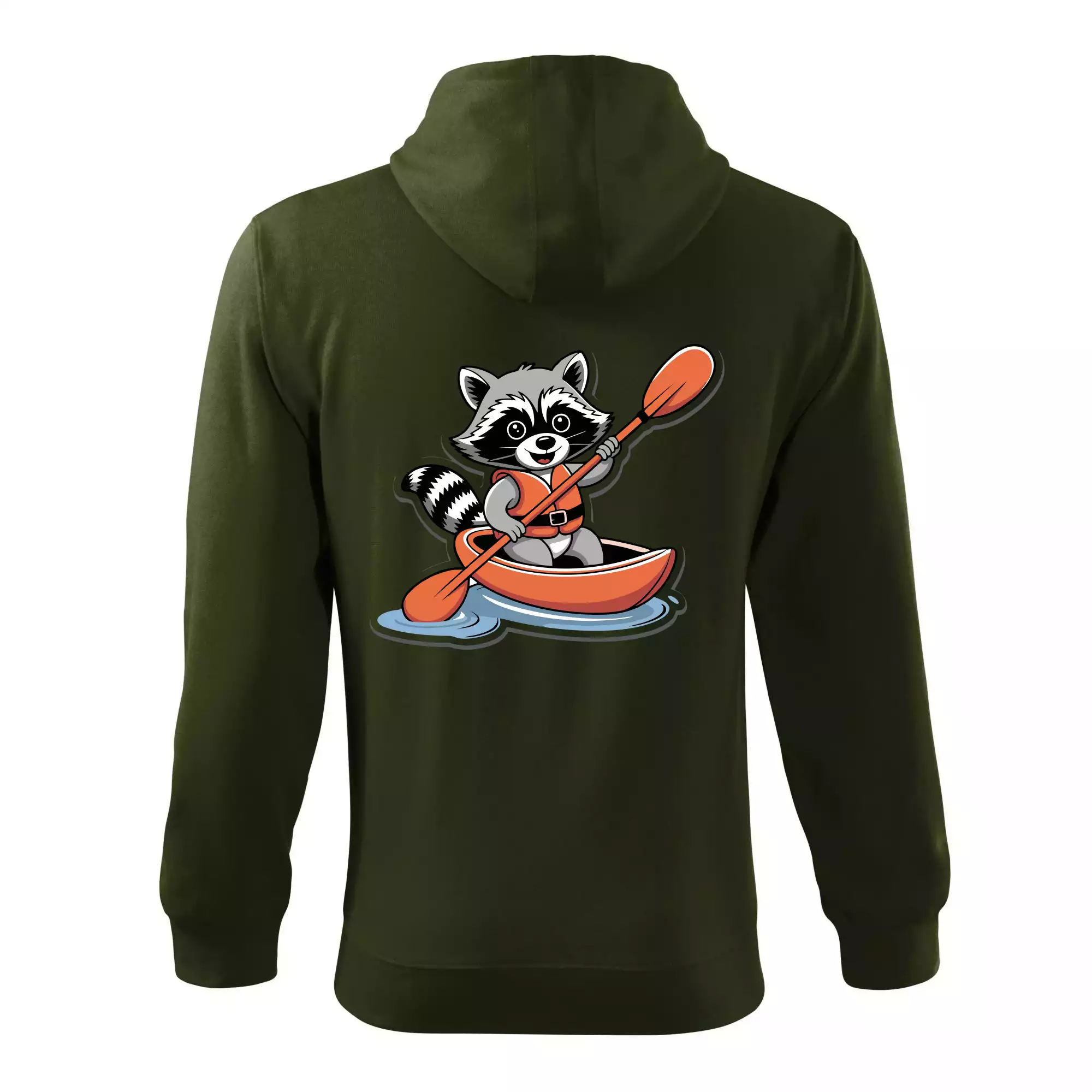 Mýval v kajaku kreslený