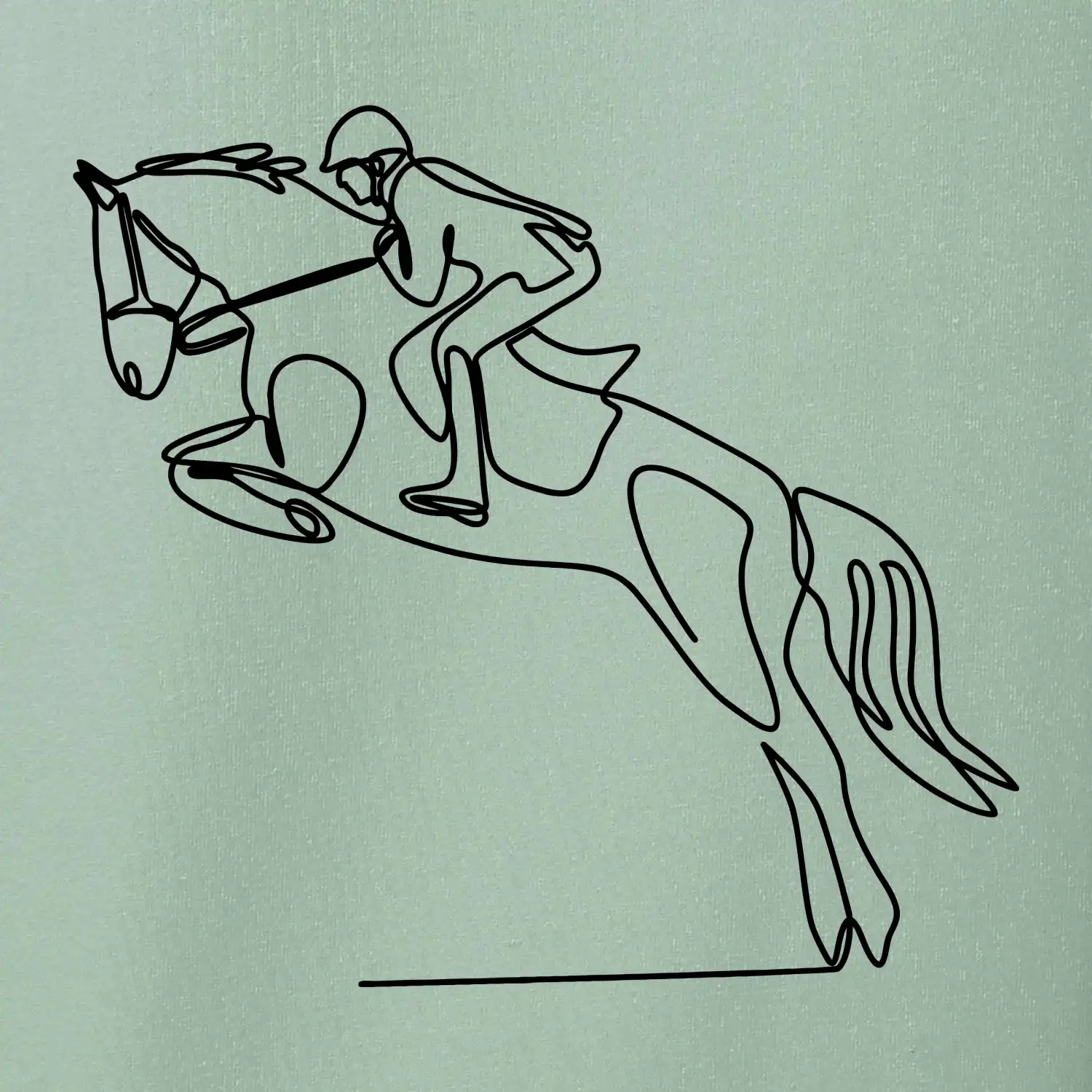 Jízda na koni jedním tahem