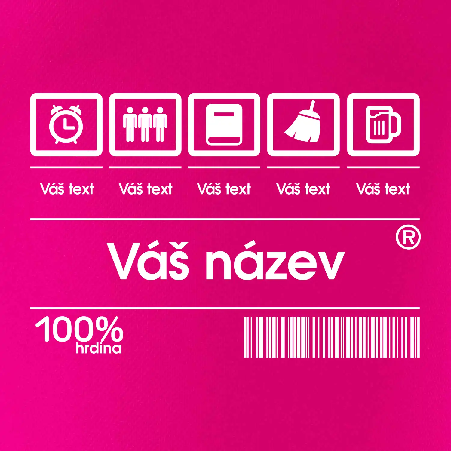 Čárový kód - Vlastní text