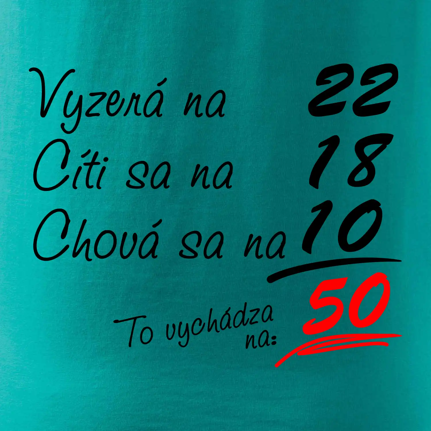 Vyzerá, cíti sa, chová sa - 50 rokov