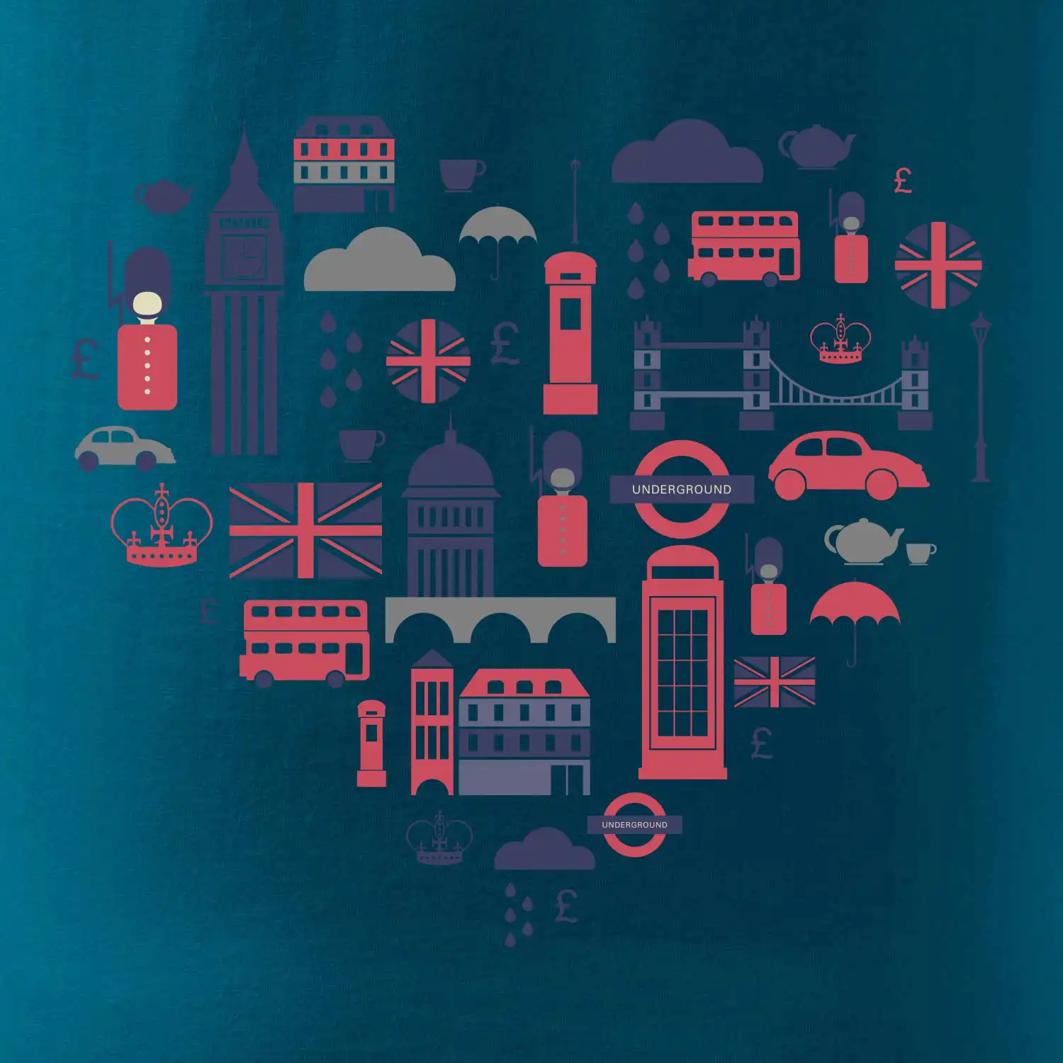 Anglie symboly srdce