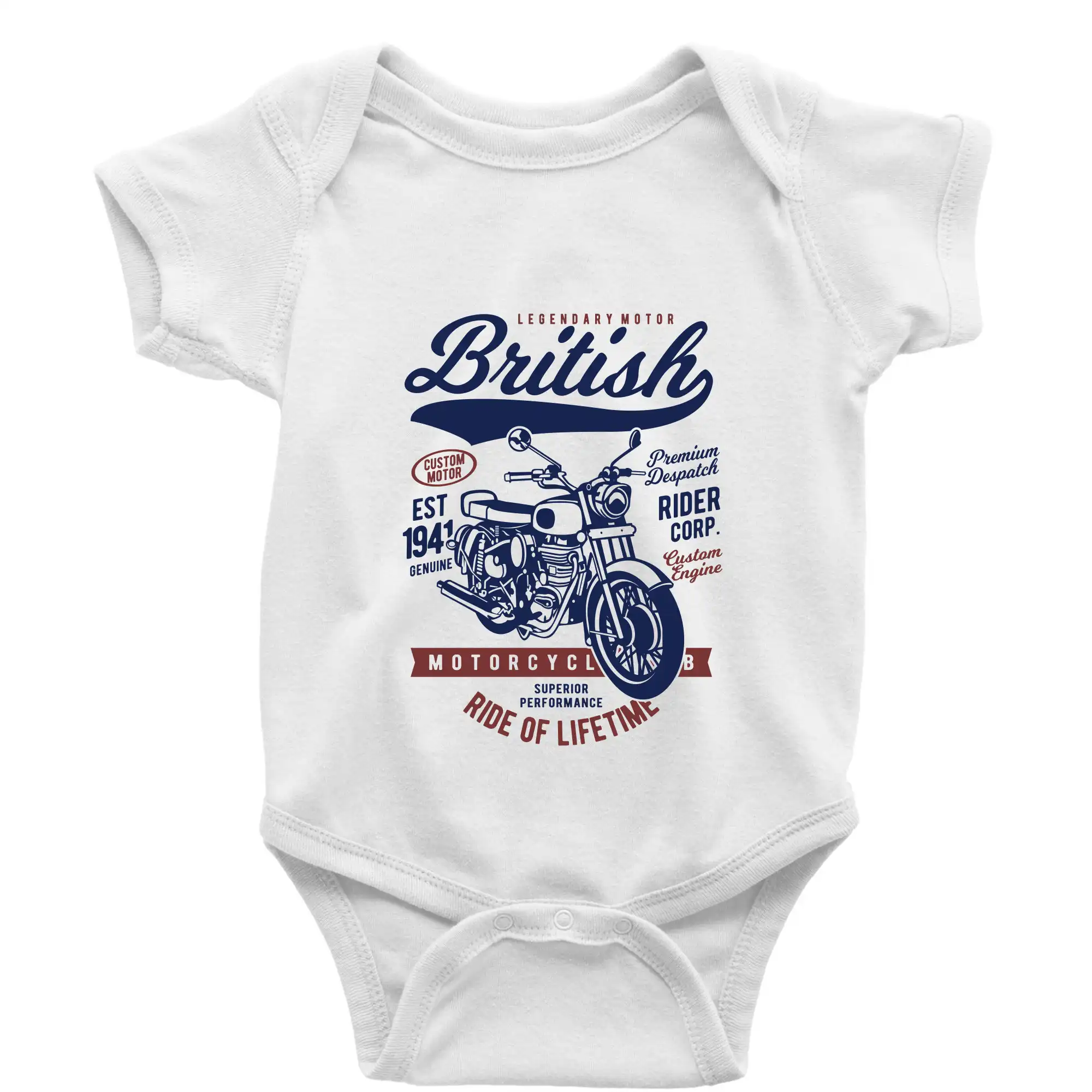 British Motorcycle - Body dojčenské s krátkym rukávom