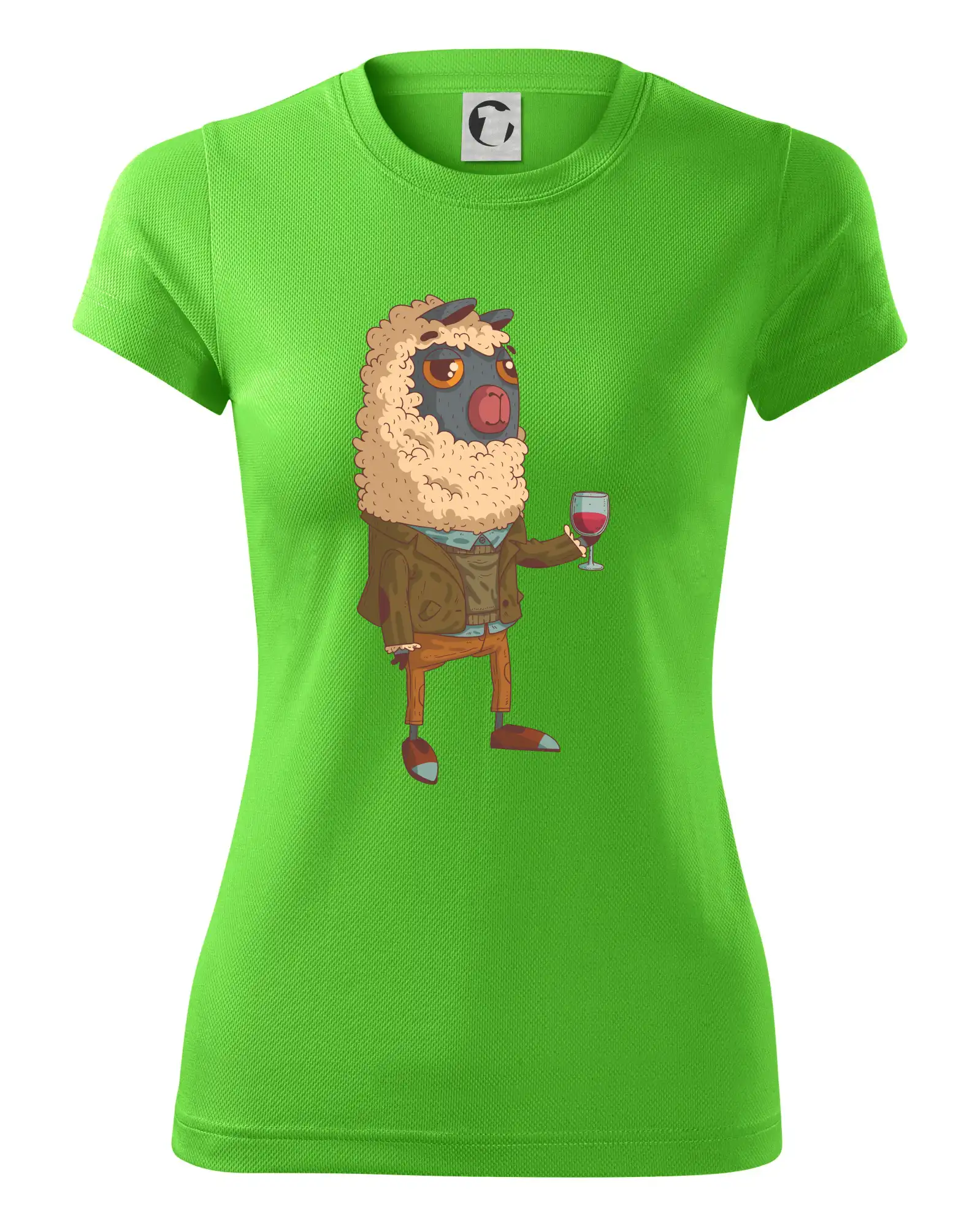 Alpaka s vínem muž