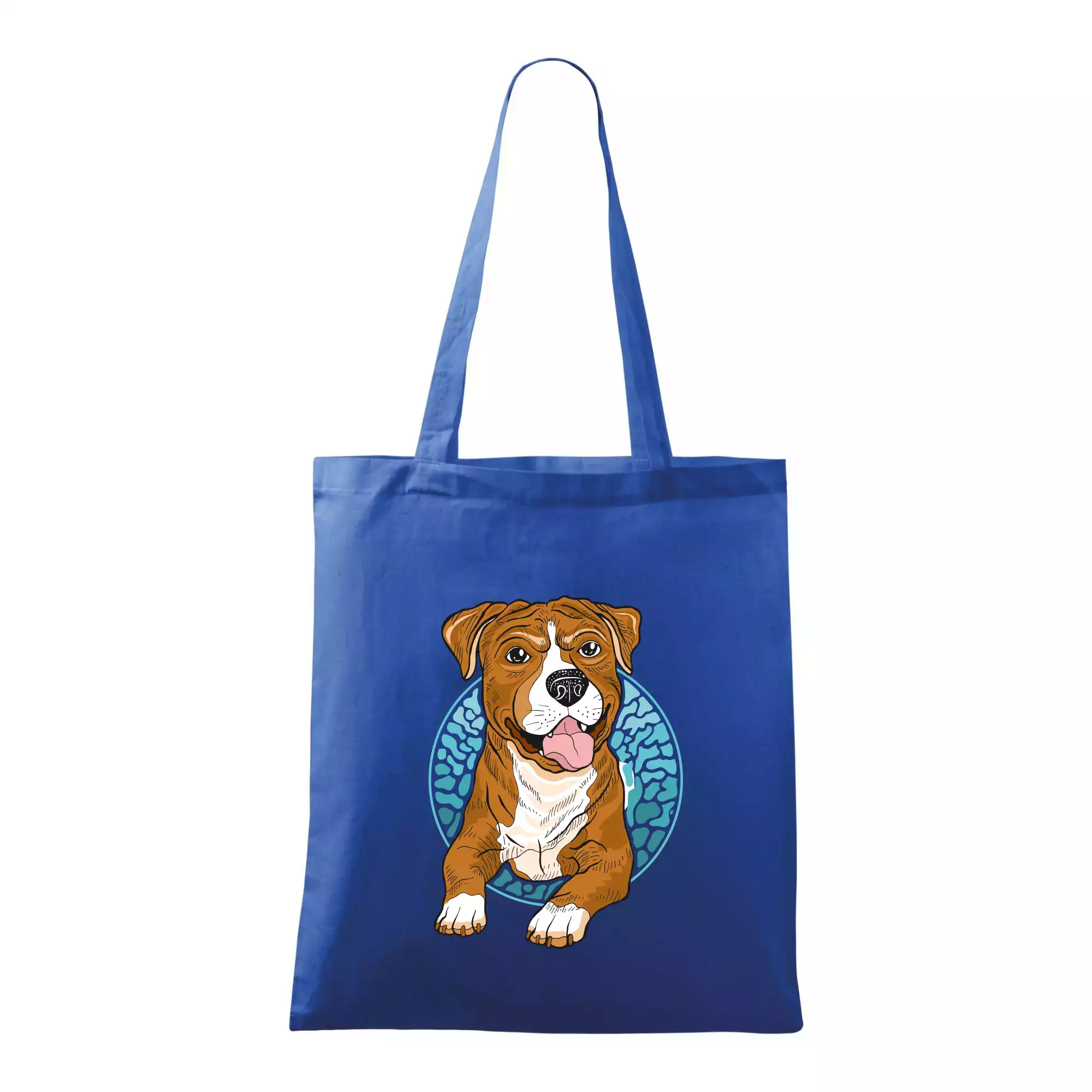 Americký staford kreslený v kolečku (Pecka design)