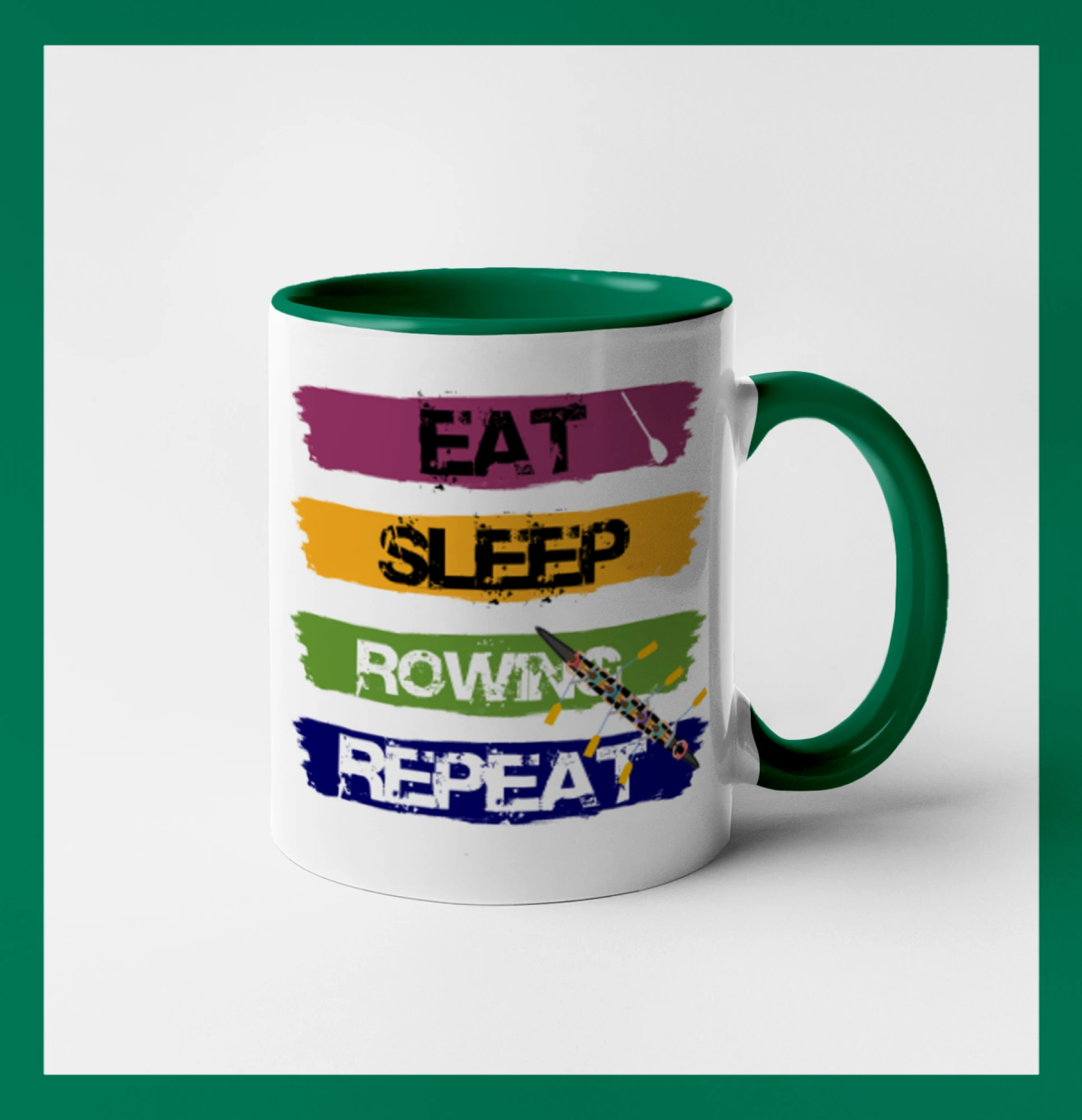 Eat sleep rowing repeat barevné