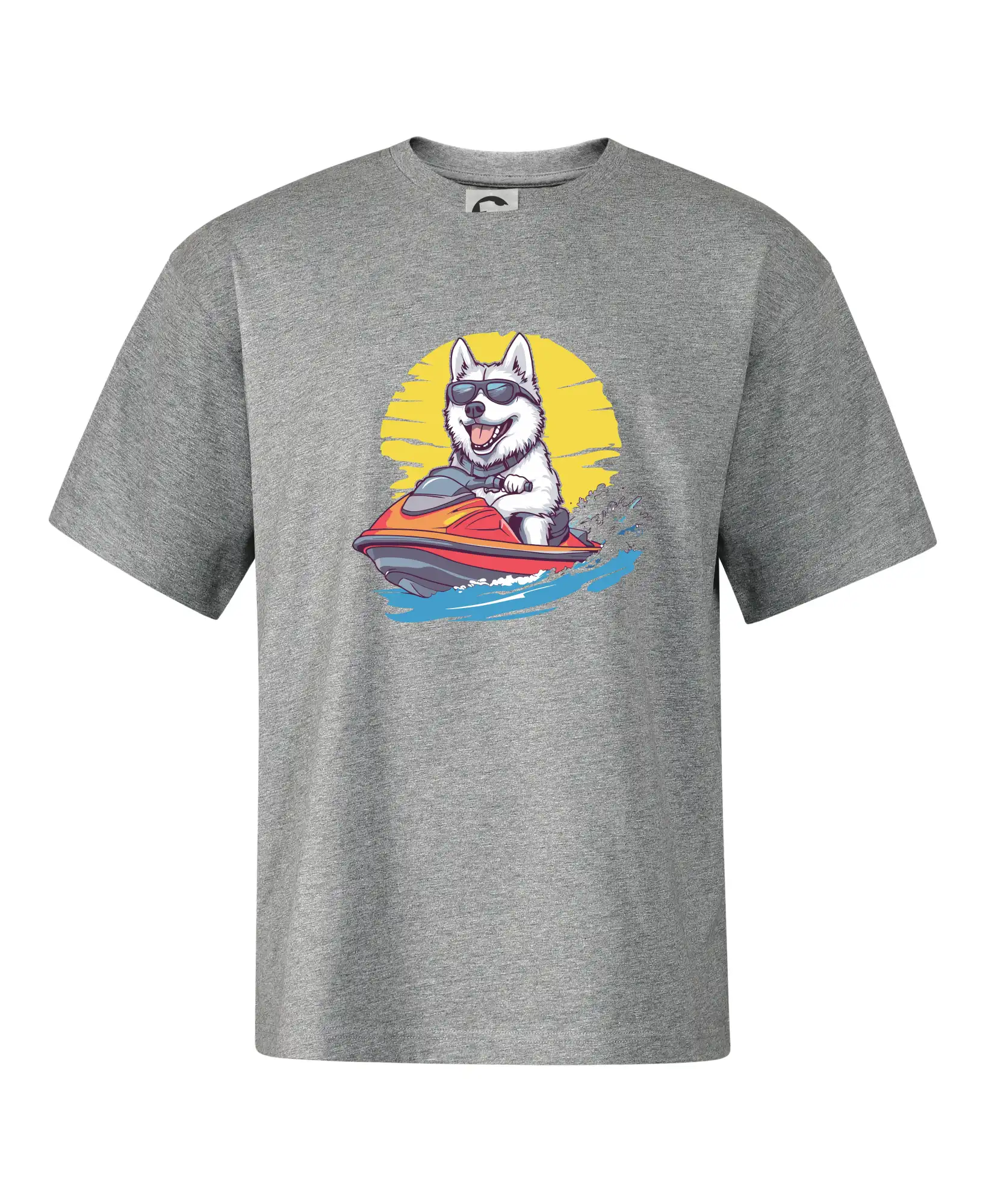 Husky na vodním skútru