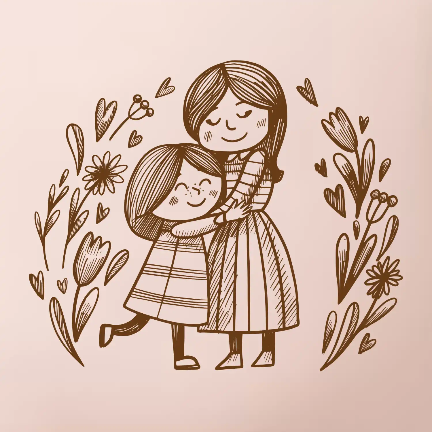 Matka a dcera v objetí