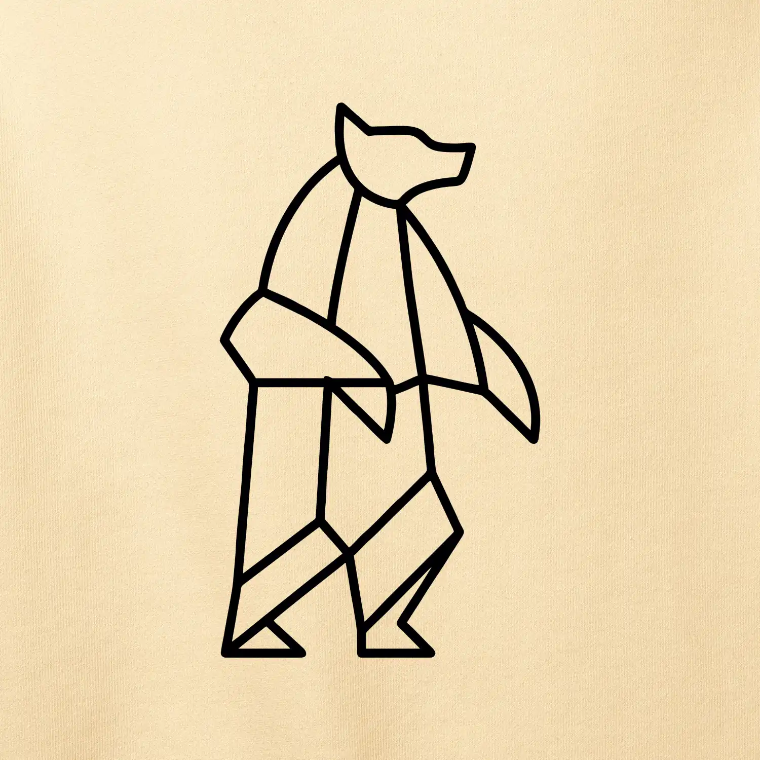 Geometrie lední medvěd stojící