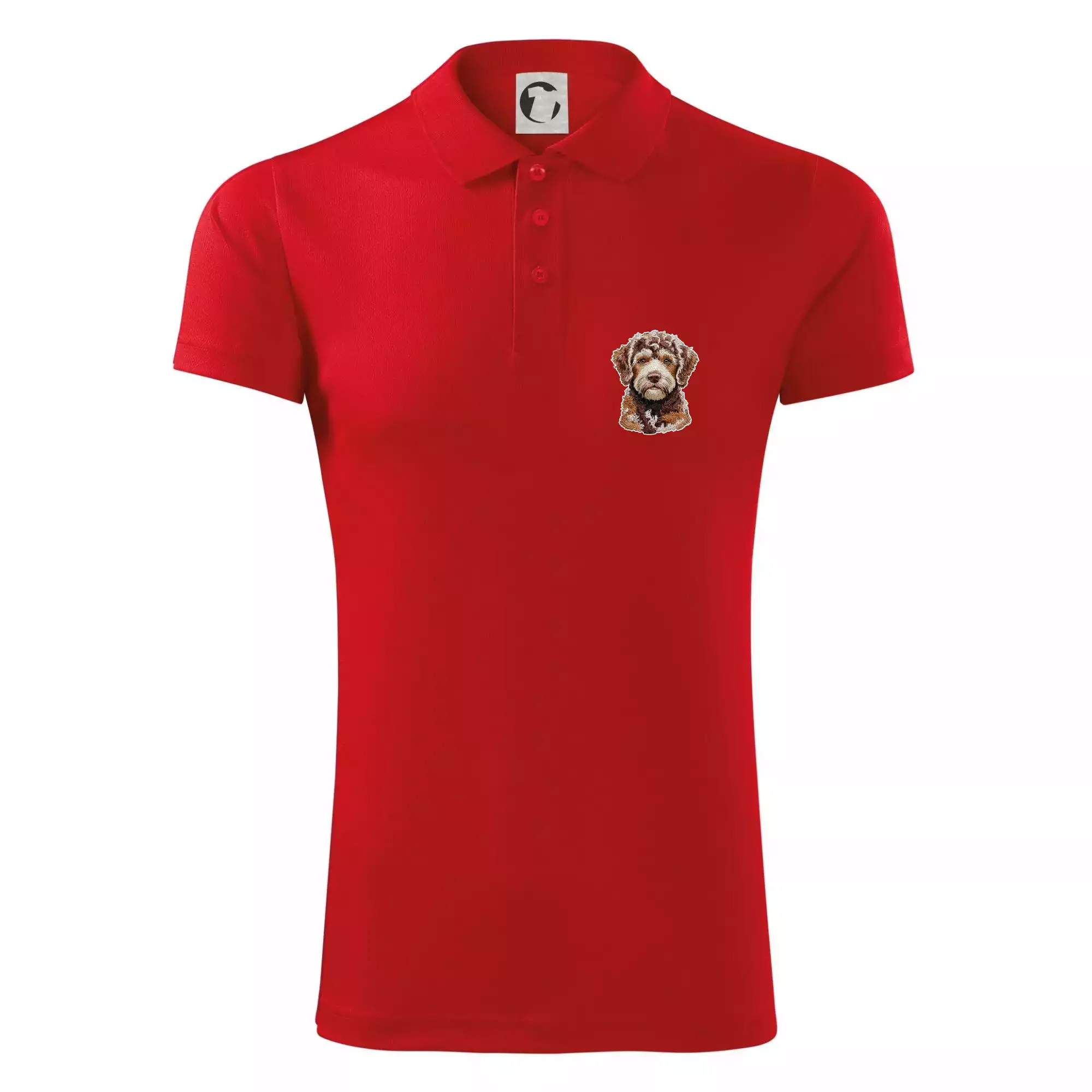 Lagotto romagnolo ležicí vyšívaný na prsu