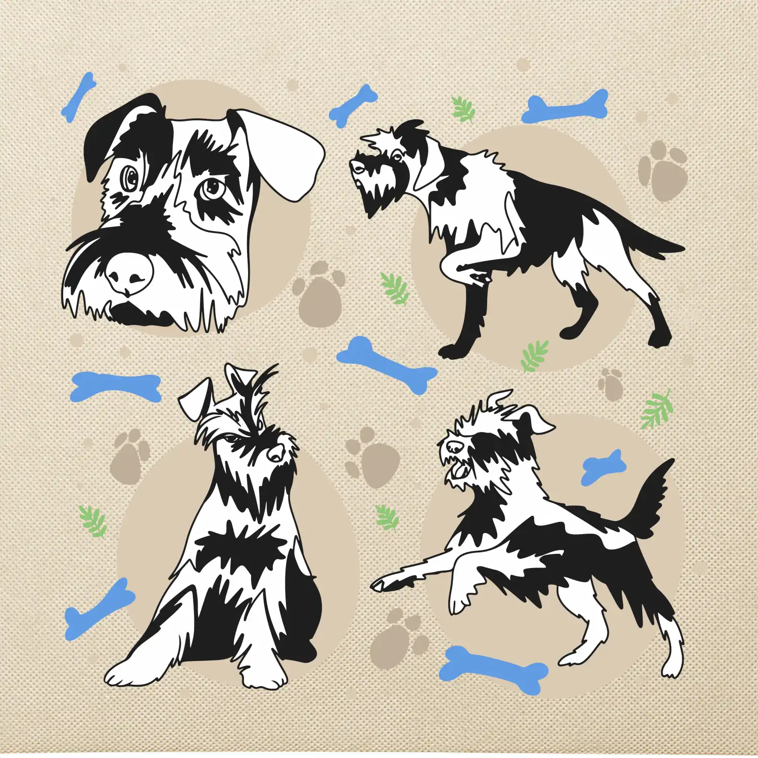 Knírač - 4 obrázky