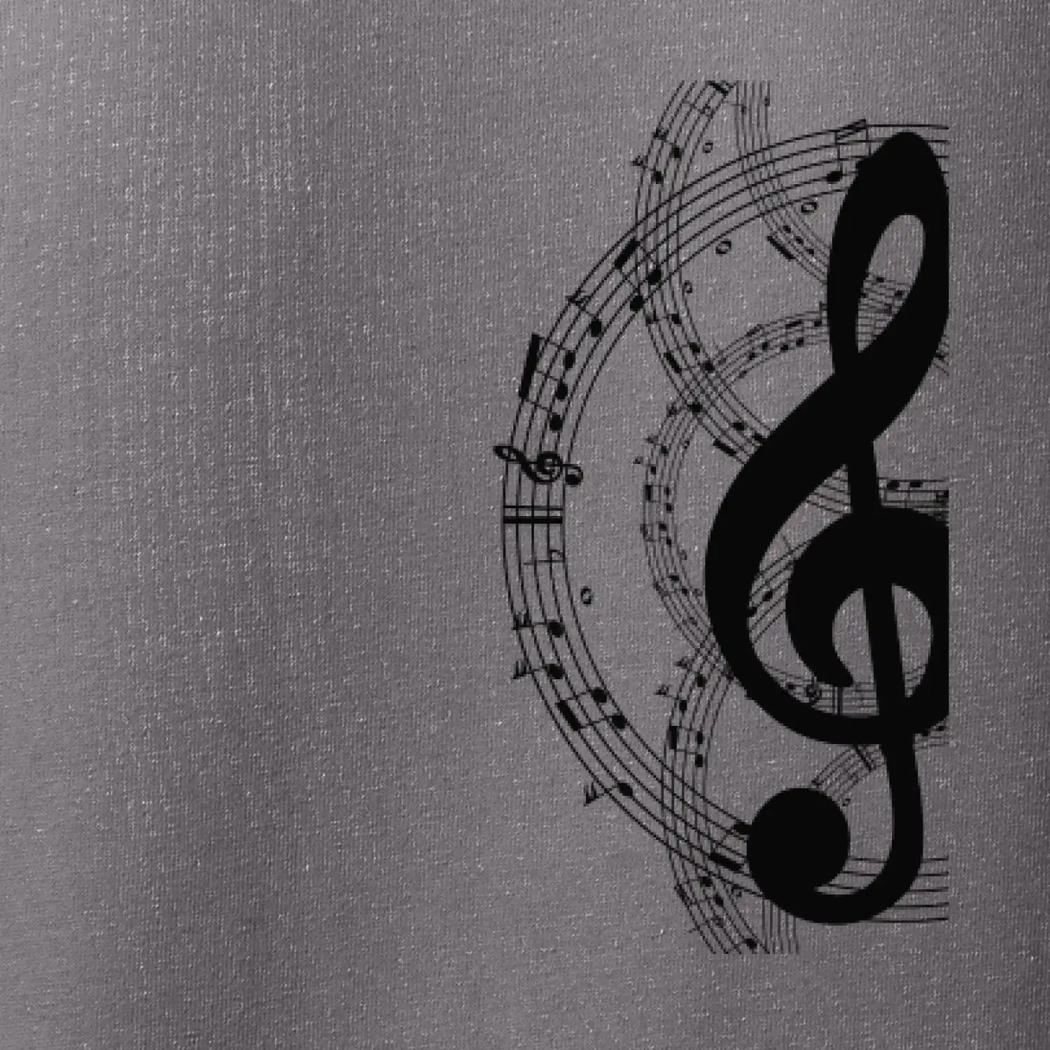 Houslový klíč a noty