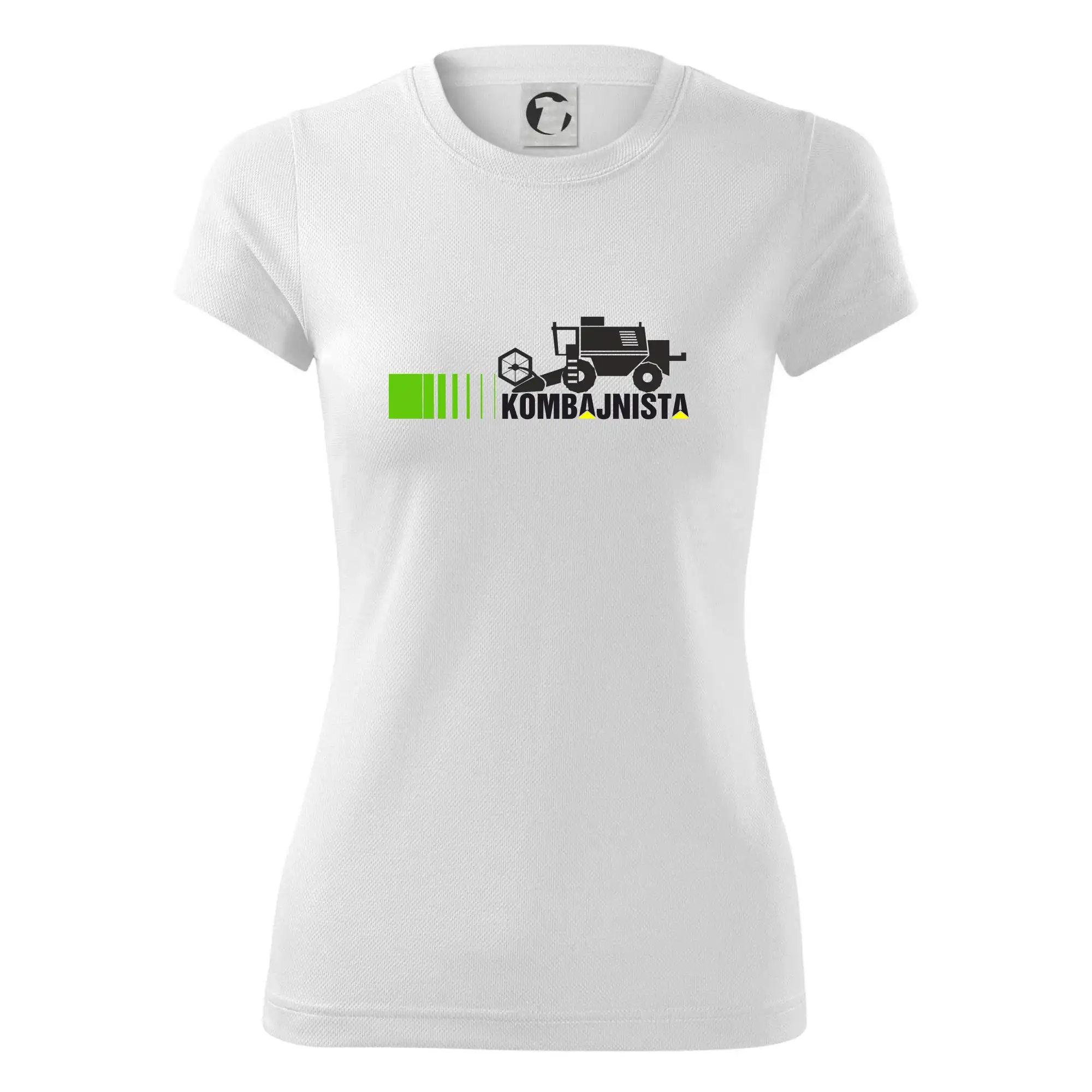 Kombajnista zelená a žlutá