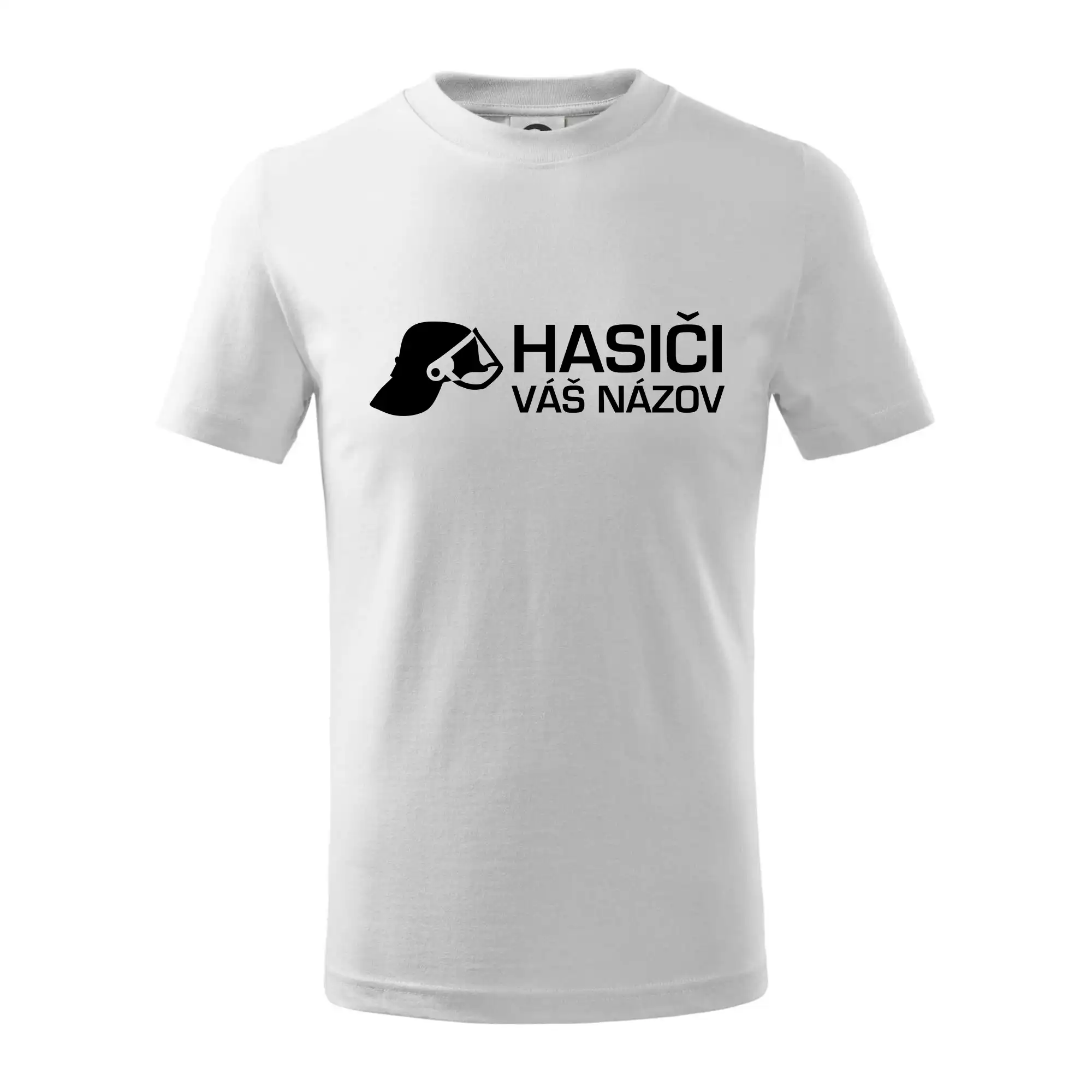 Originálne tričká pre hasičov - Hasiči helma - vlastný nápis - Tričko detské bavlnené
