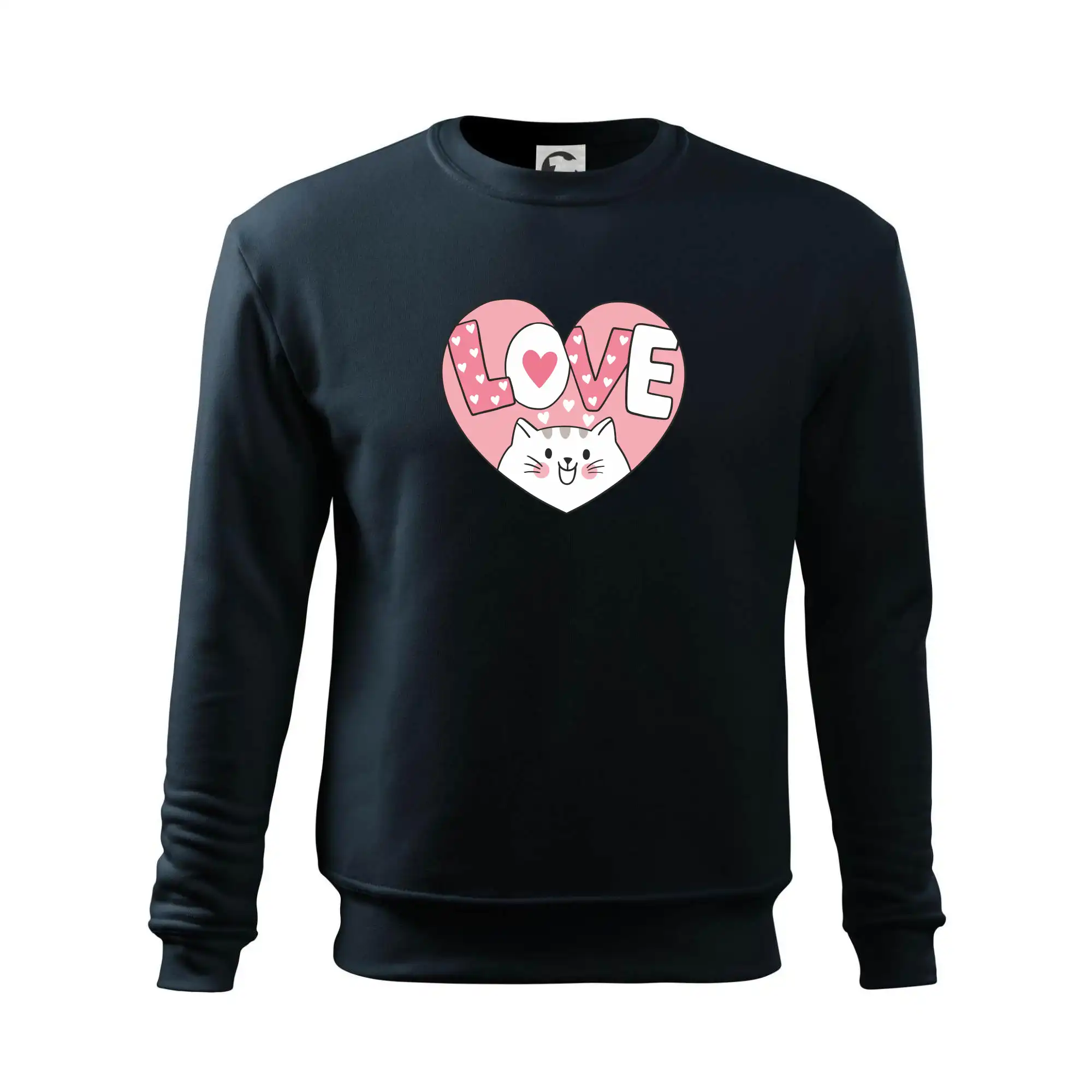 Kočka love - růžové srdce