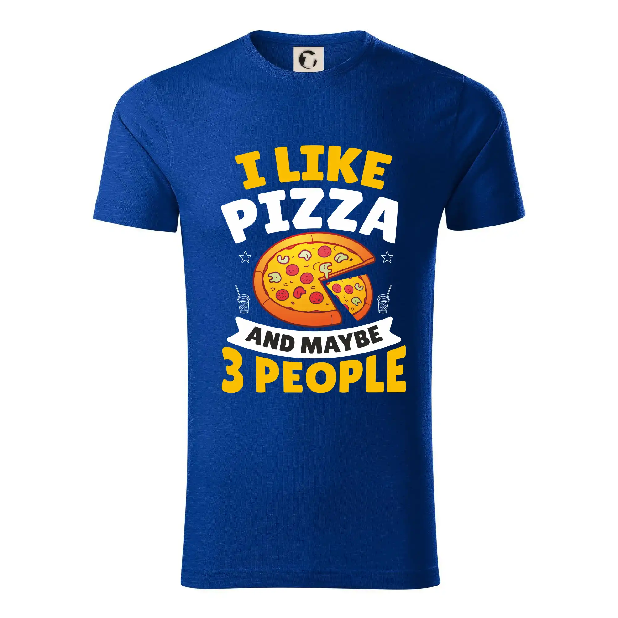 I like pizza and maybe 3 people - Tričko z organickej bavlny