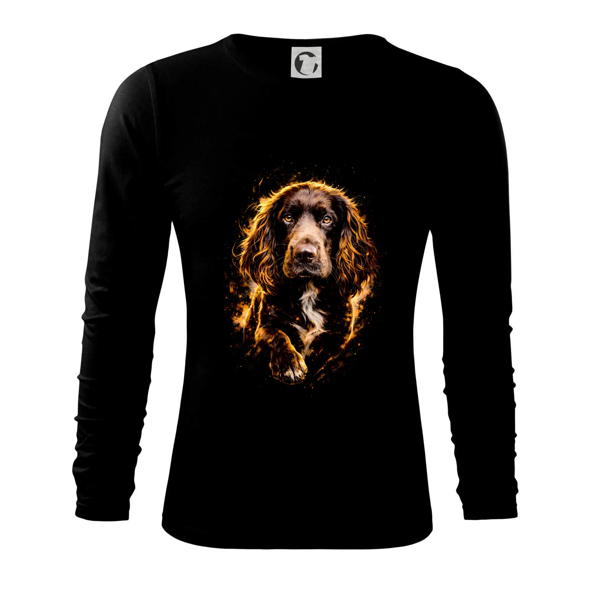 Ostatné psie plemená - Obrázok poltón Anglický kokeršpaniel labka - Tričko s dlhým rukávom FIT-T long sleeve