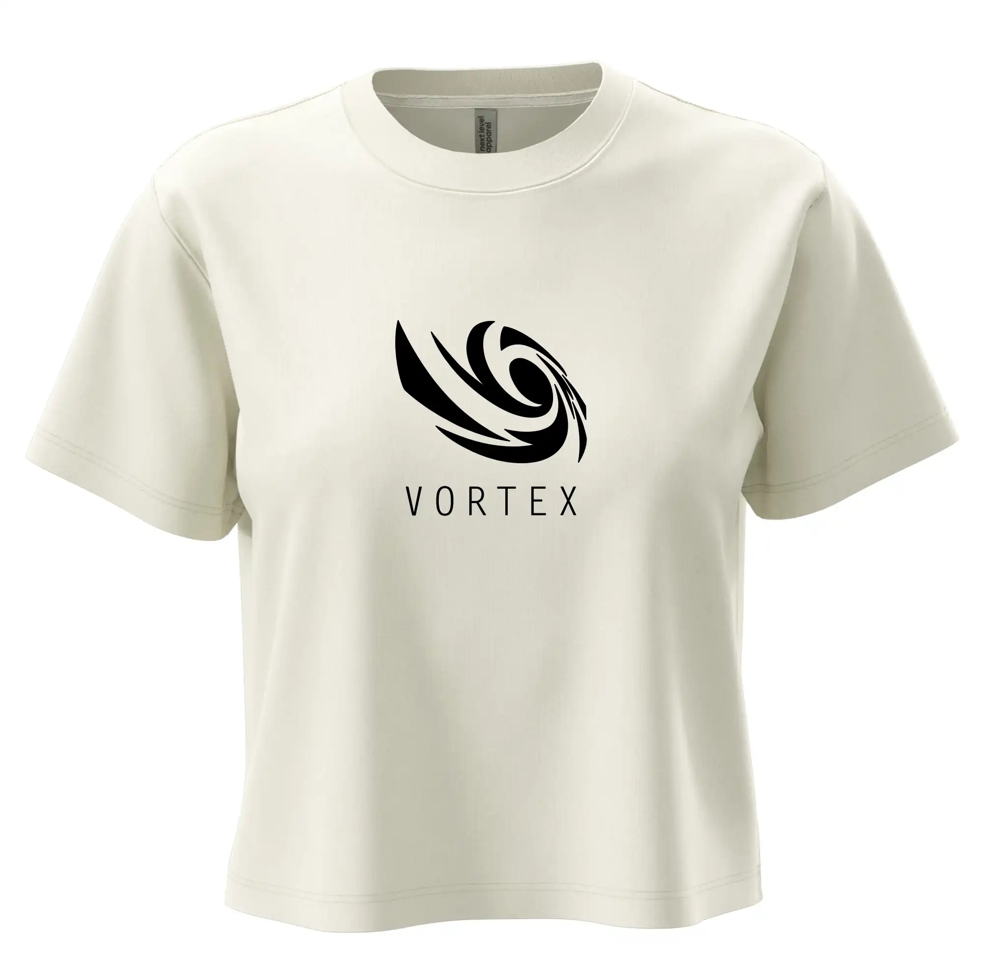 Tričká, mikiny a šiltovky pre Youtubery - Vortex logo jednofarebné - Boxy cropped tričko OVERSIZE