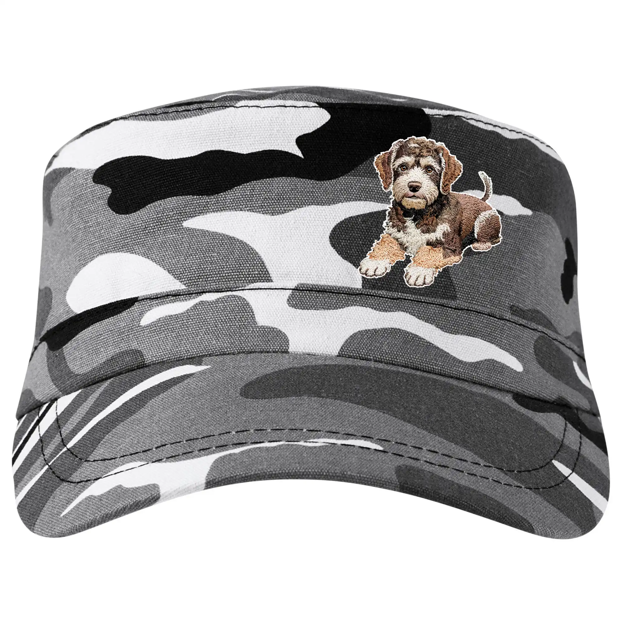 Ostatné psie plemená - Lagotto romagnolo ležiaci vyšívaný na prsníku - Šiltovka CAMO