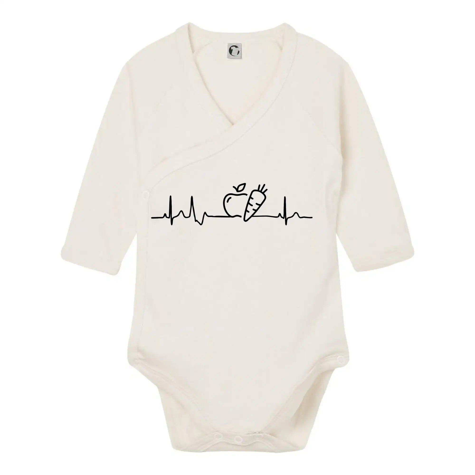 Životný štýl - EKG zelenina - Body zavinovacie s dlhým rukávom