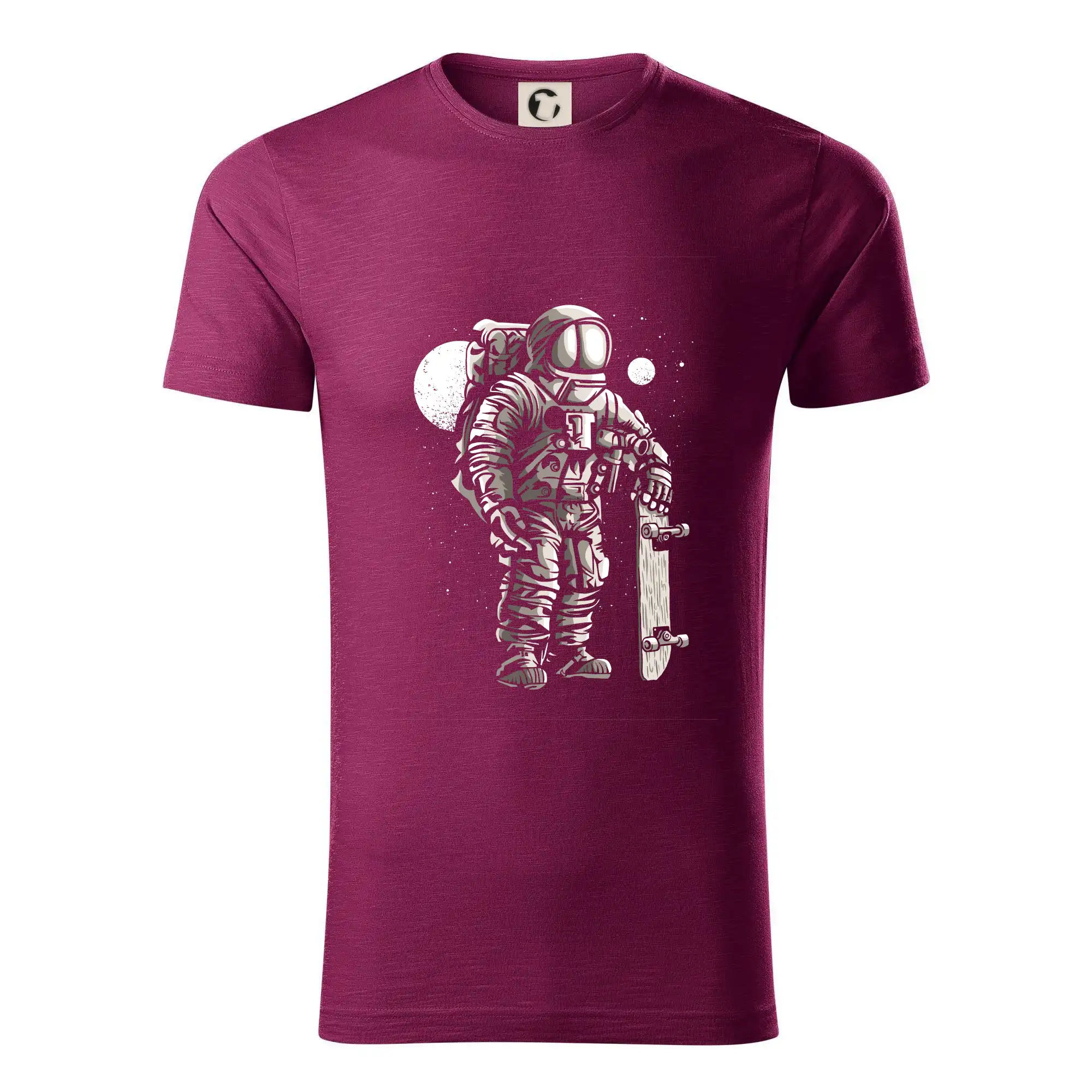 Longboard a Skatebord - Astronaut Skater - Tričko z organickej bavlny