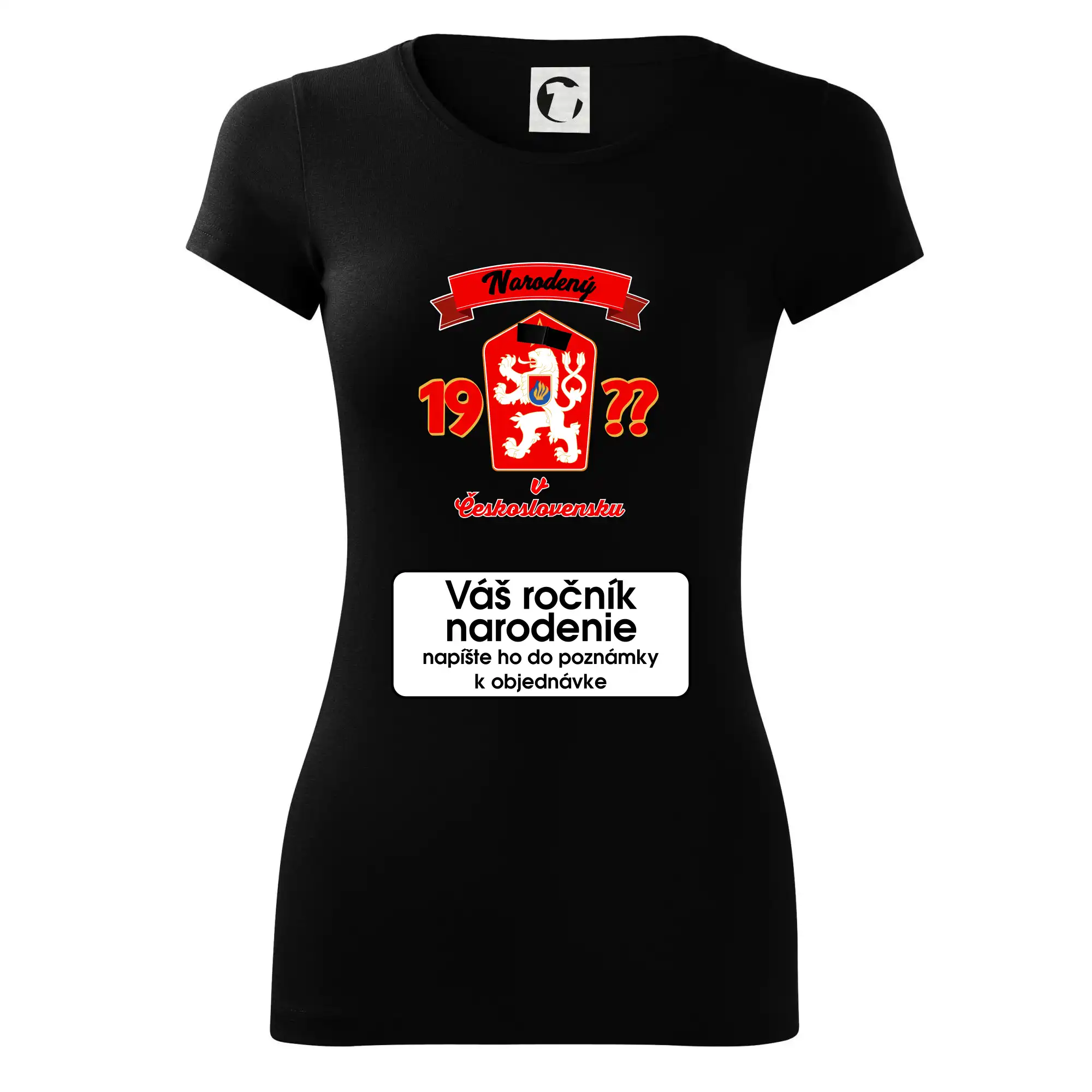 Prelepená hviezda - Narodený v Československu - vlastný ročník - Dámske tričko Glance - Priliehavejší strih