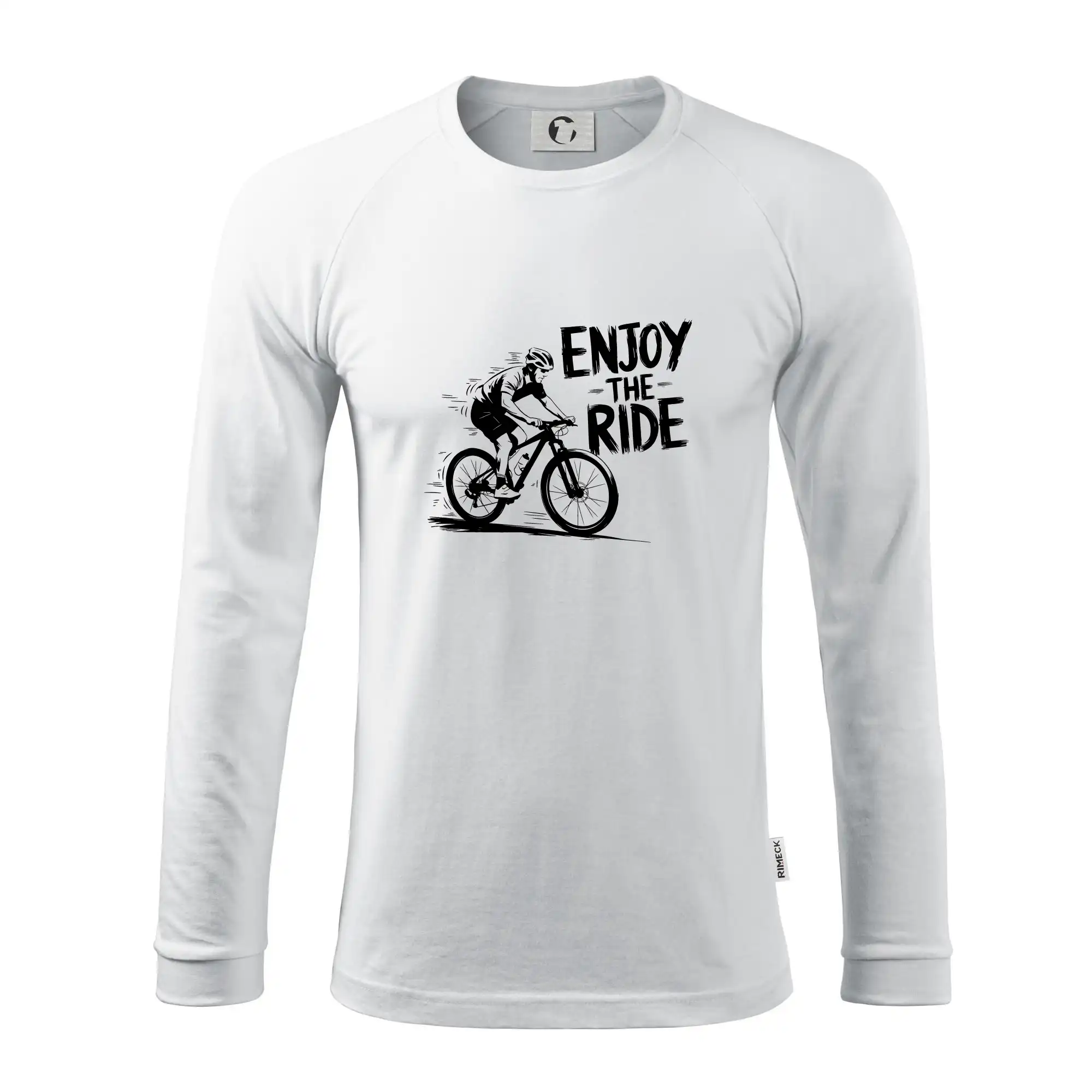 Tričko ako darček pre cyklistu - Enjoy ride - Pánske tričko s dlhým rukávom LS130
