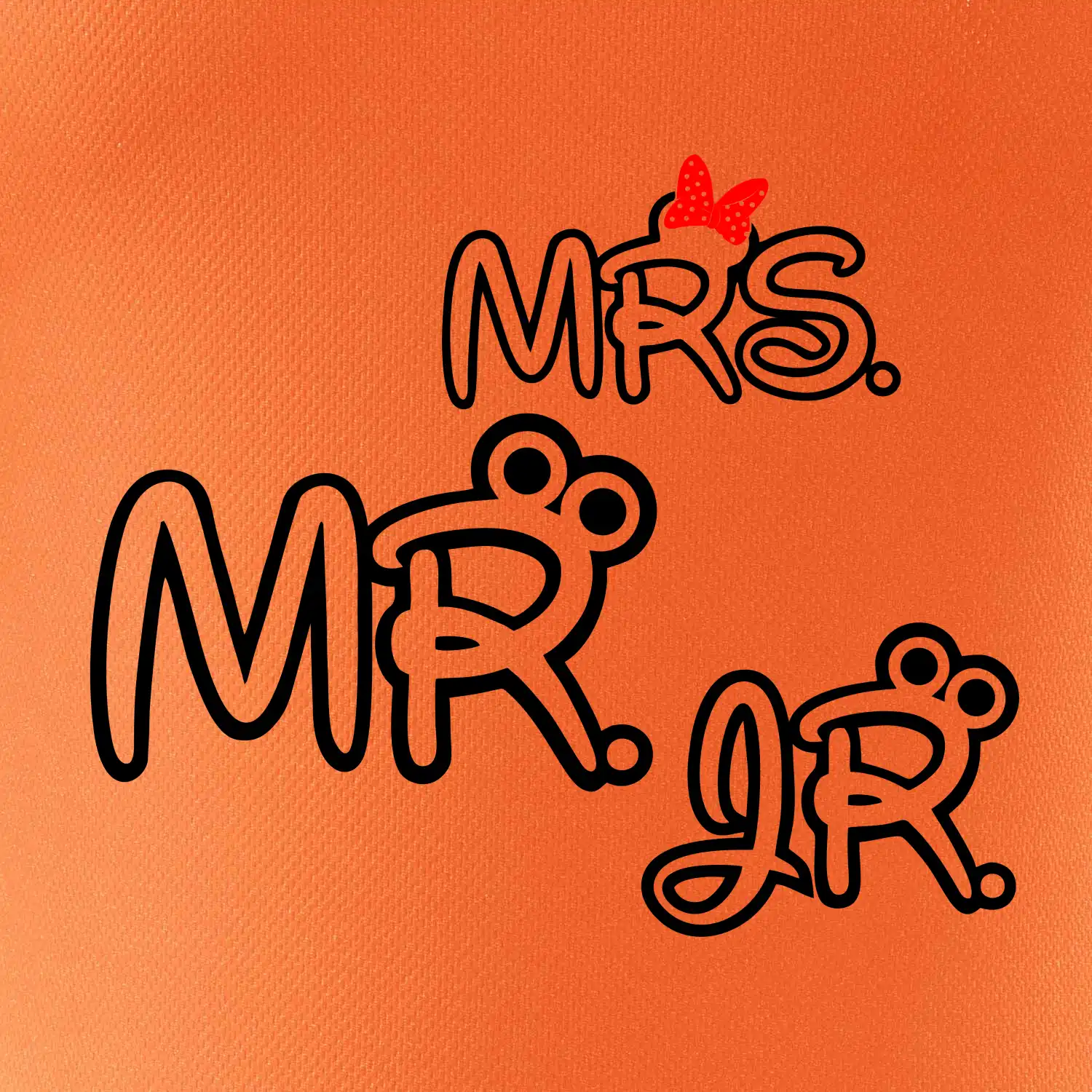 Mr, Mrs a Jr rodinná trička