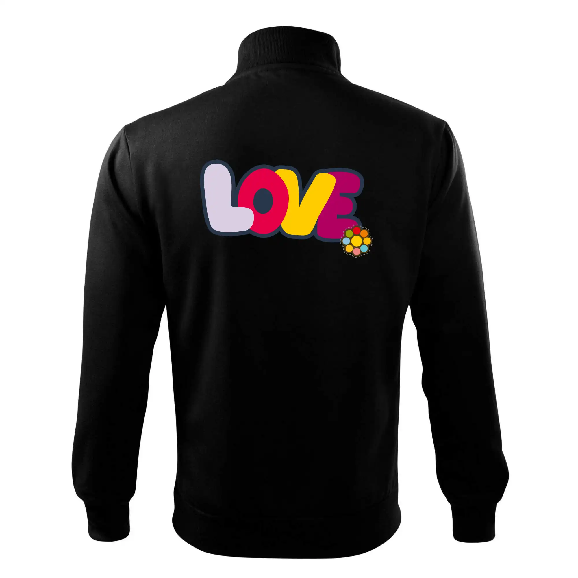 Love nápis s květinou