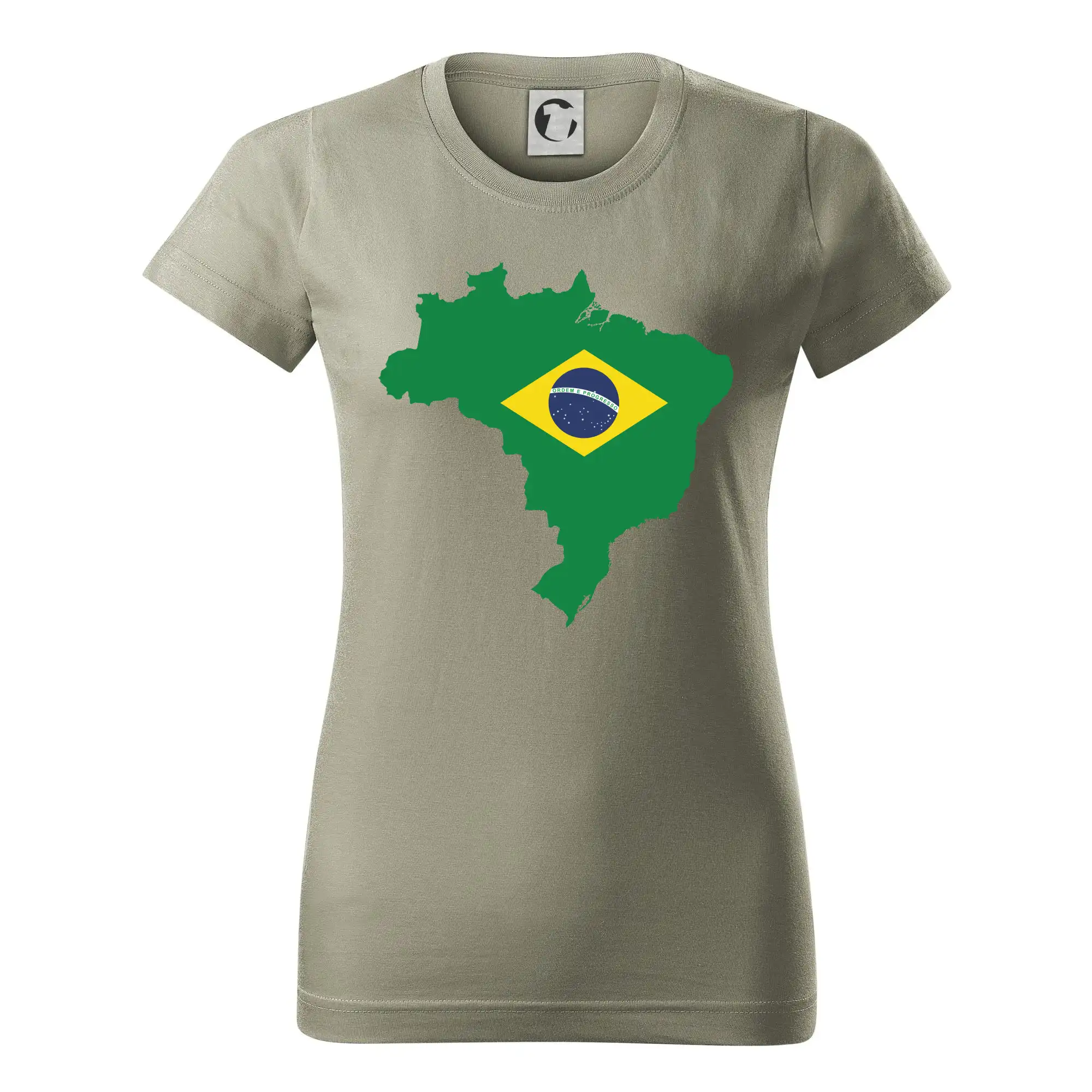 Brazílie vlajka v mapě