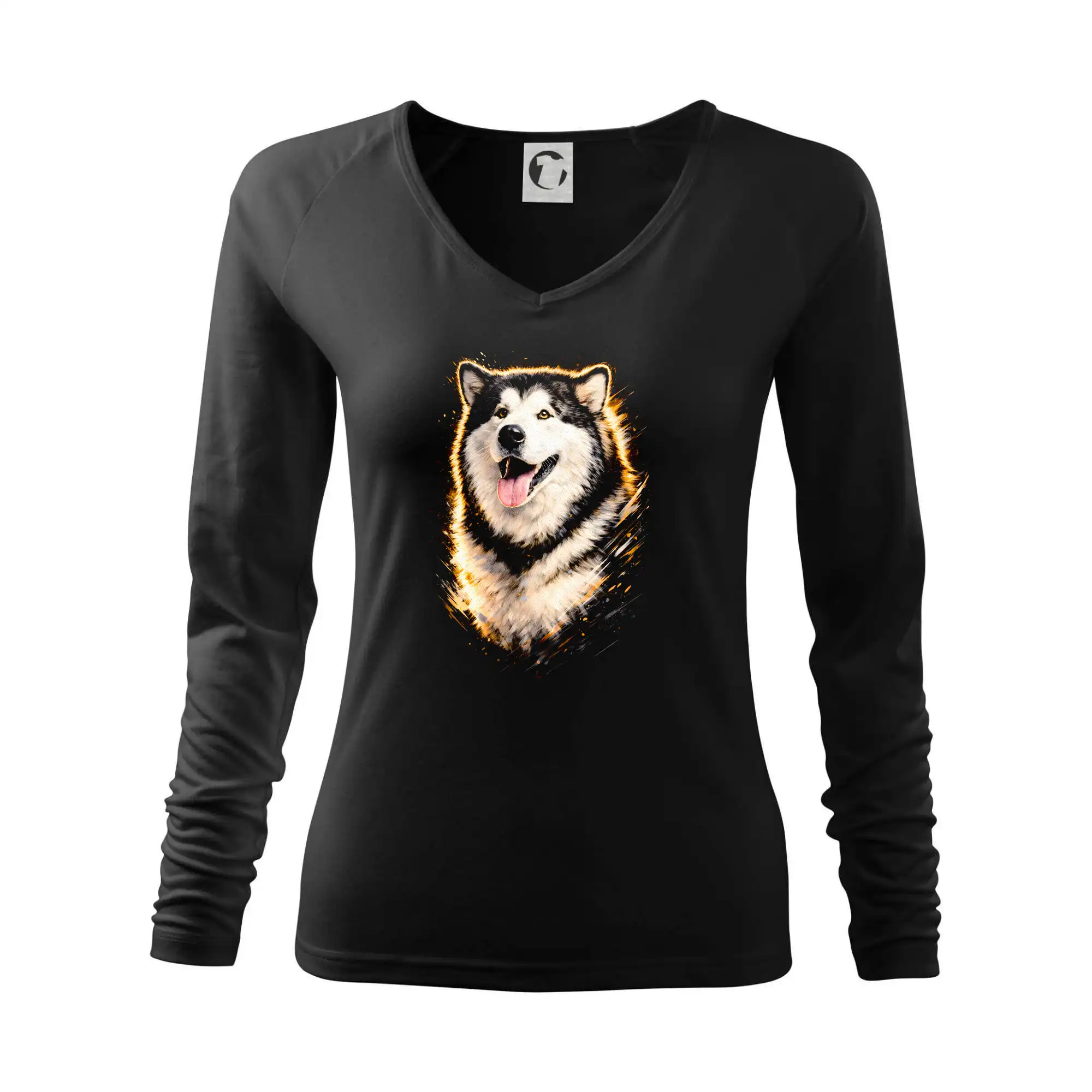 Ostatné psie plemená - Obrázok poltón Aljašský malamut - Tričko dámske Elegance