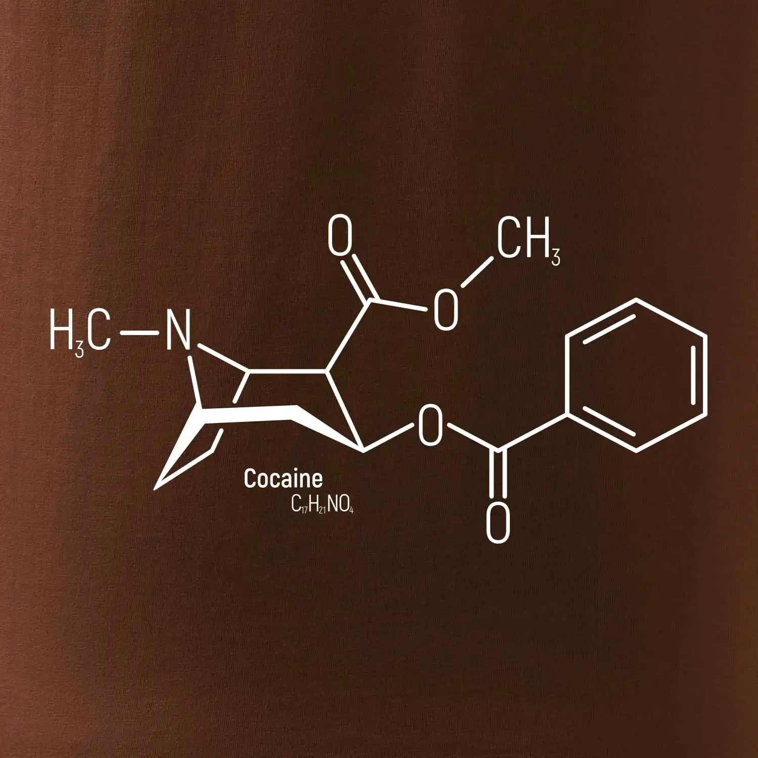 Molekulární struktura Cocaine Kokain